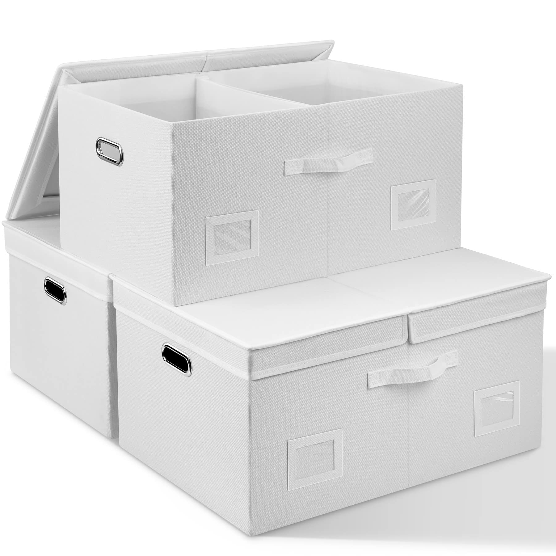 75 Quarts Extra Large Decorative Storage Bins with Lids (3 Count)