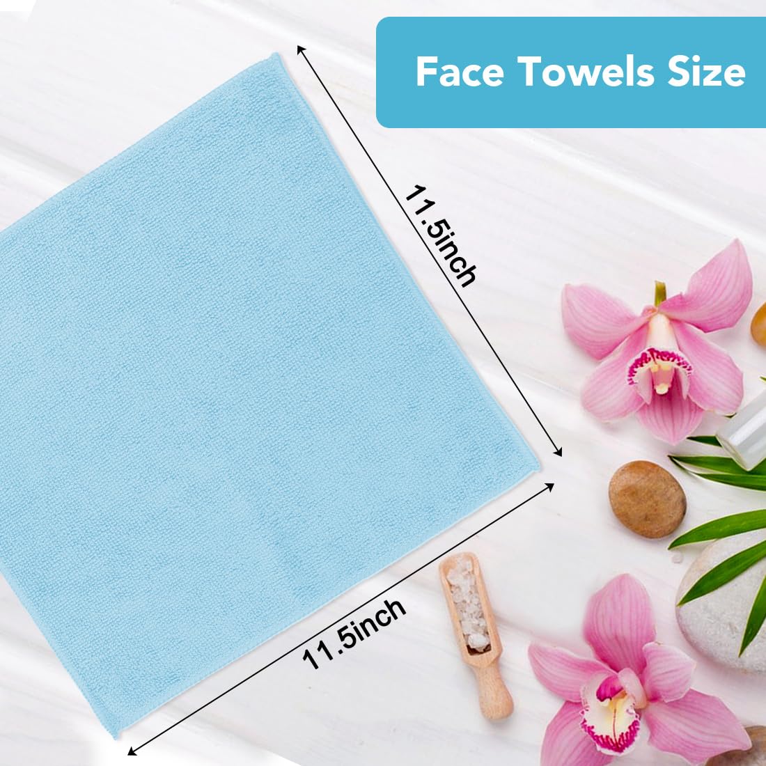 Washcloths 5 Pack Microfiber Face Towels (5 Count)
