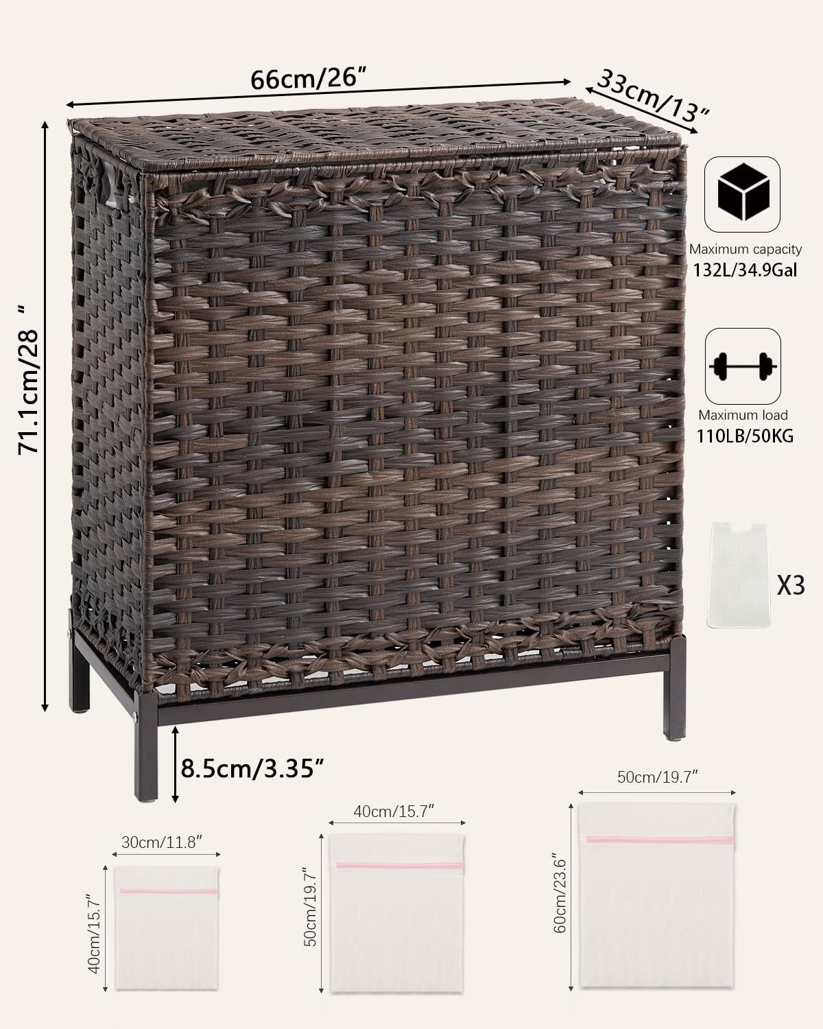 Laundry Hamper with Lid