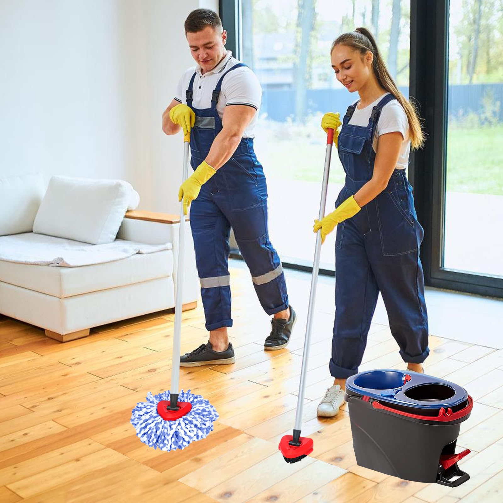 Mop Heads Replacements for OCedar RinseClean 2 Tank Spin Mop System