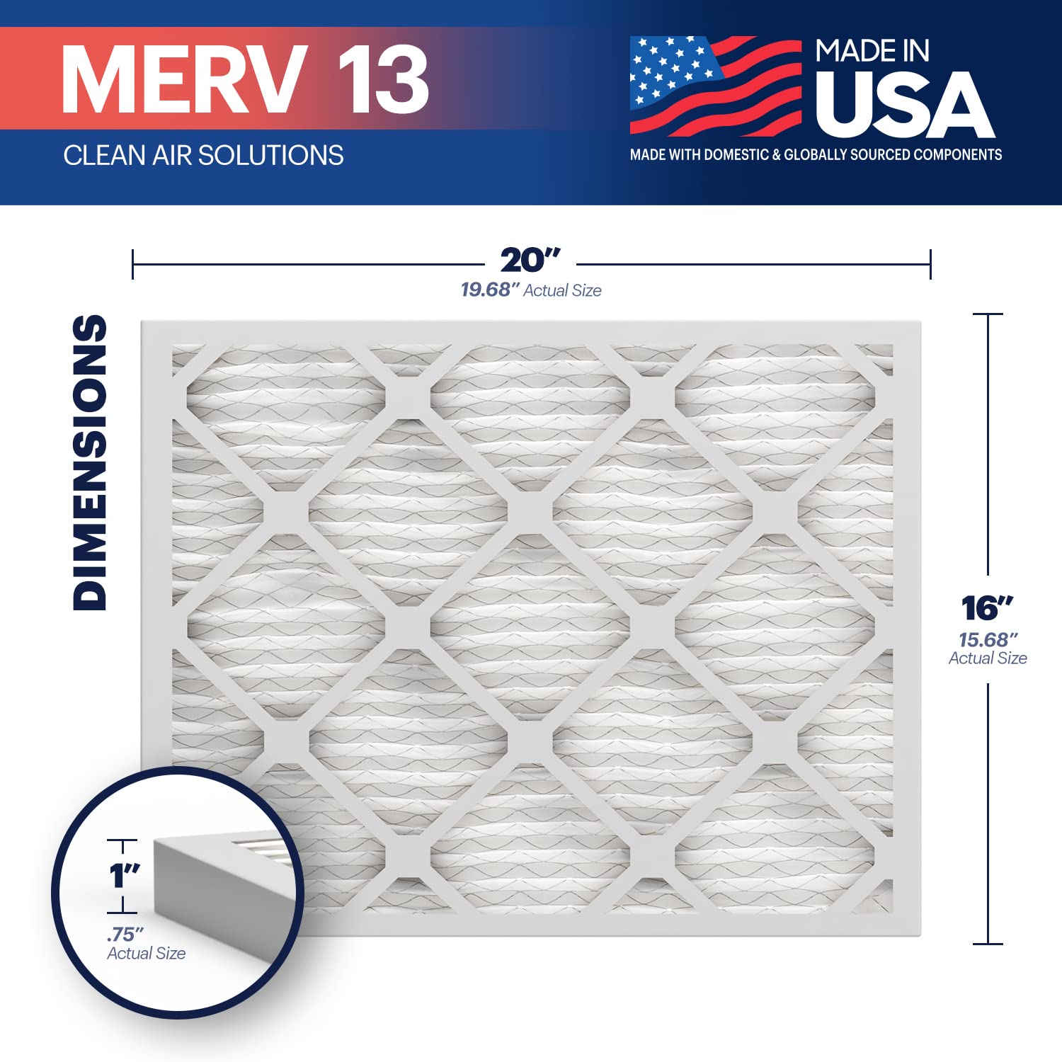 TruFilter 16x20x1 MERV 13 (12 Count)