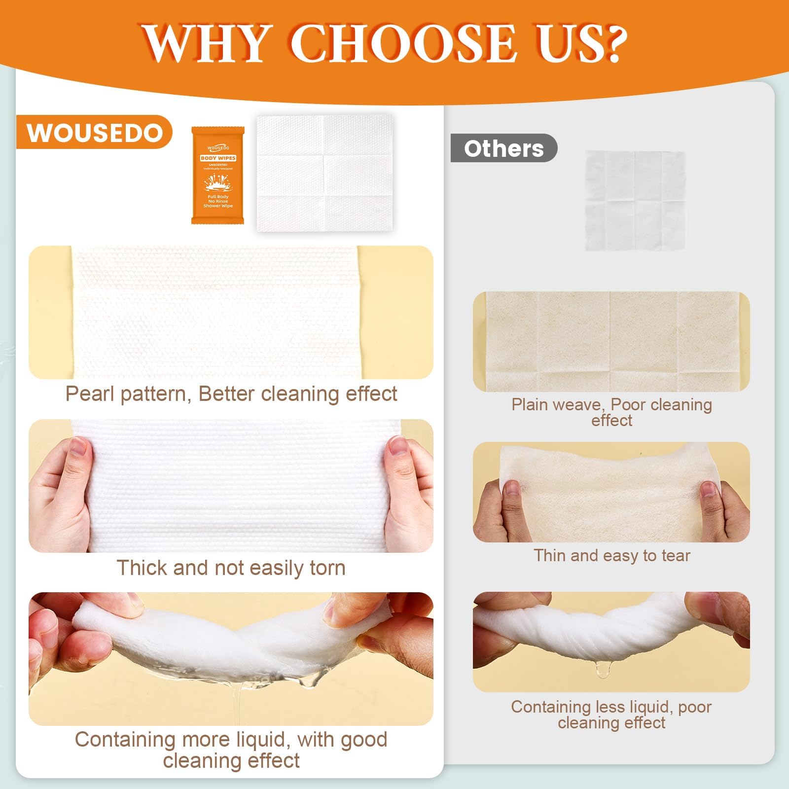 300 Pack Ultra Thick Body Wipes Individually Wrapped (300 Count) - ModHome Supplies