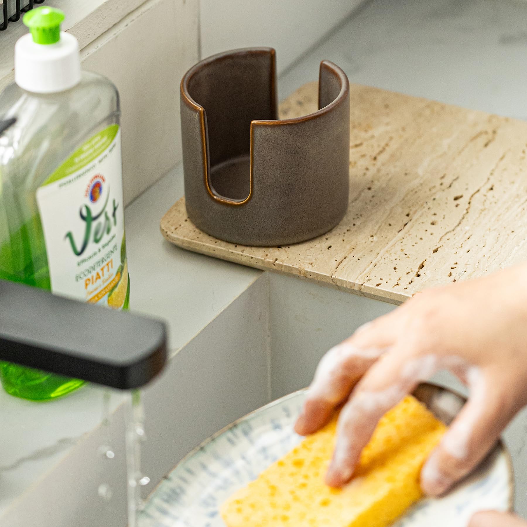 Ceramic Sponge Holder for Kitchen Sink
