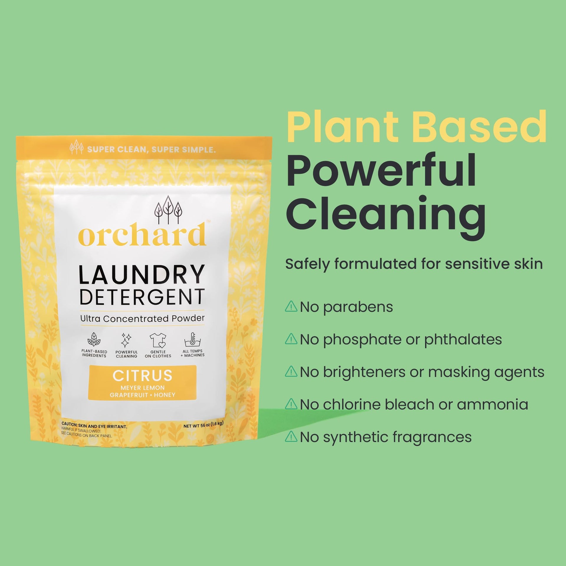 Orchard Laundry Detergent Powder for Sensitive Skin (56 Ounce)