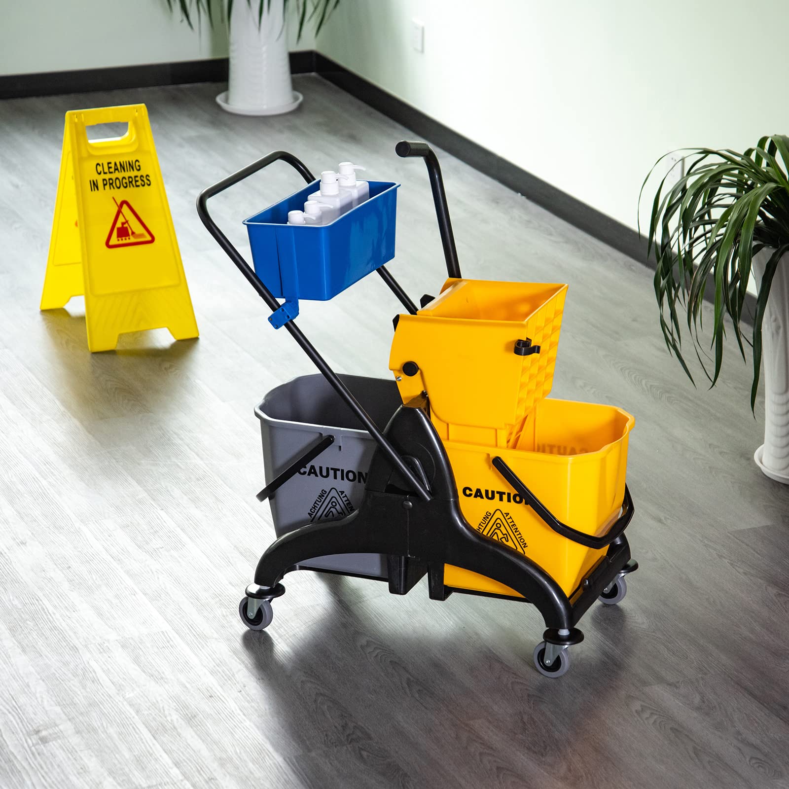 Mop Water Bucket Wringer Cart