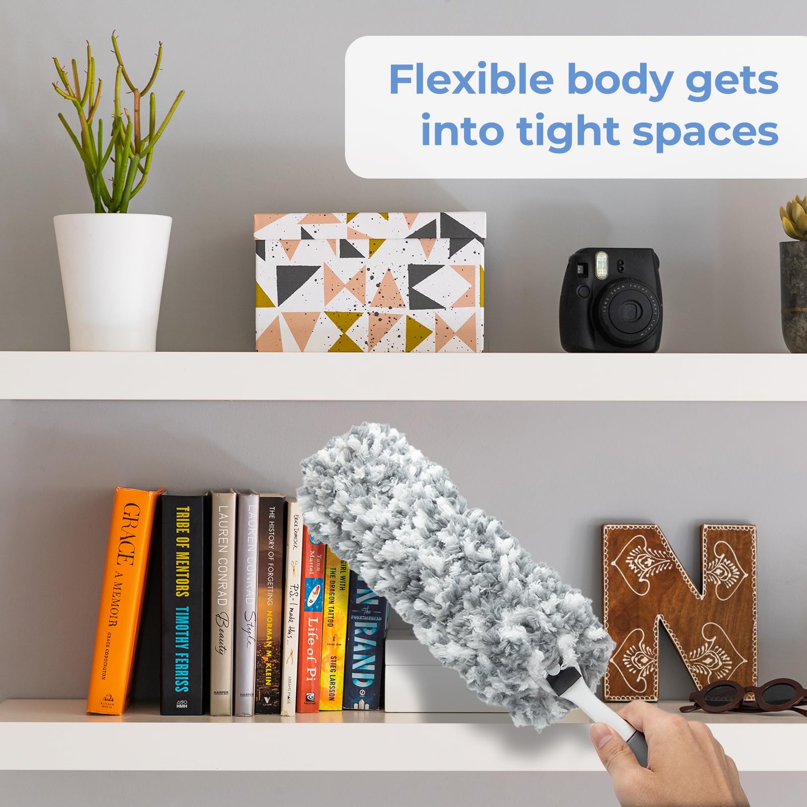 Microfiber Duster with an Extra Washable and Reusable Duster Head