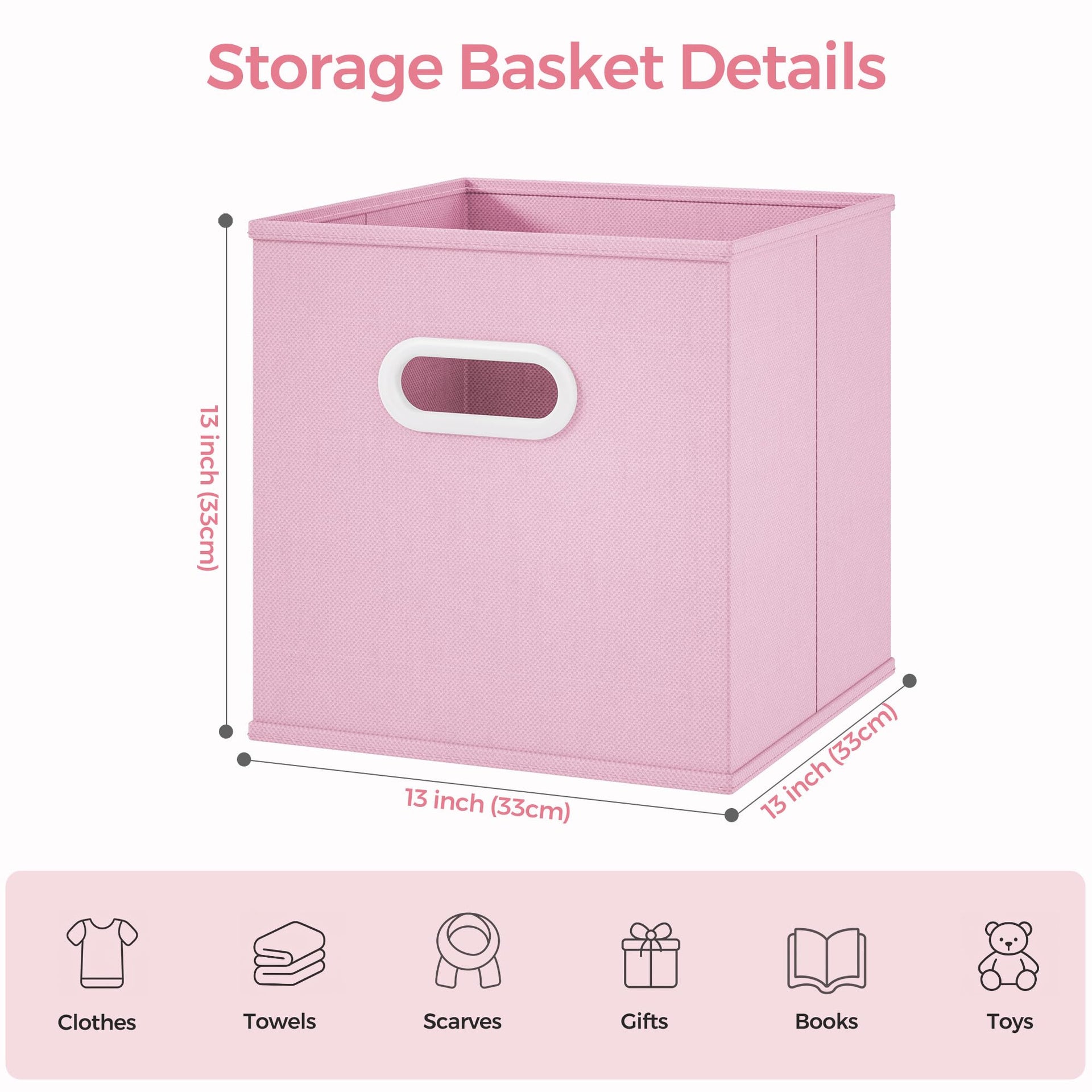 Fabric Storage Cubes Bins (6 Count)
