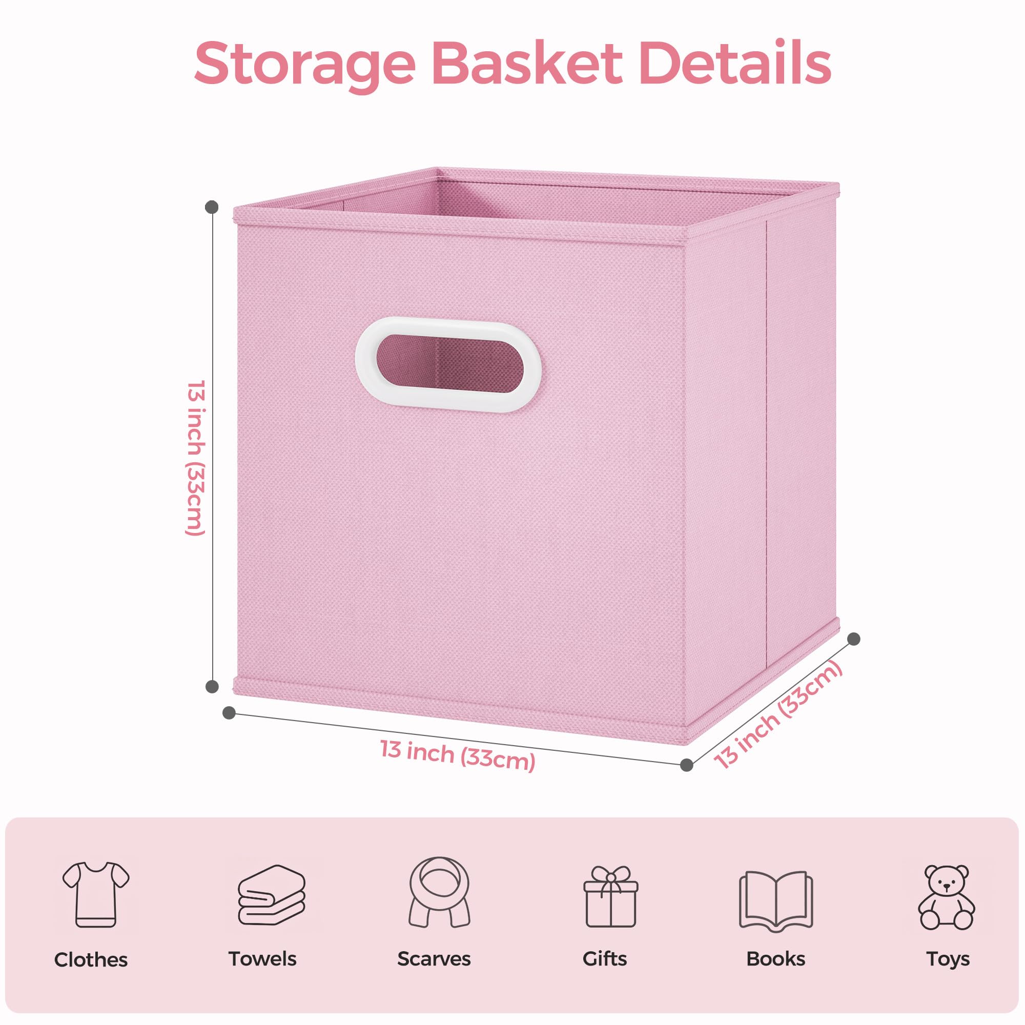 Fabric Storage Cubes Bins (6 Count)