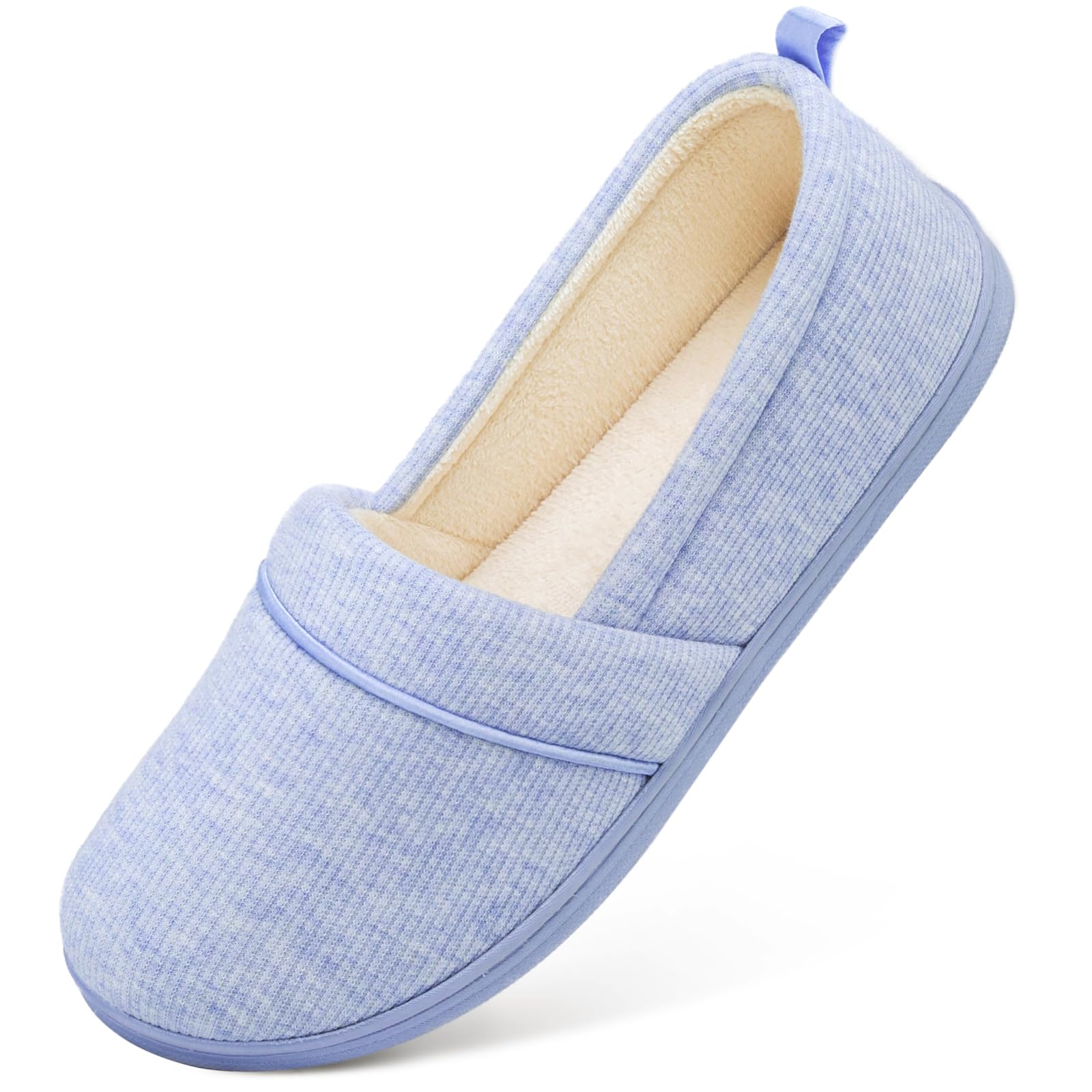 Women's Comfy Loafer Slippers House Shoes Blue