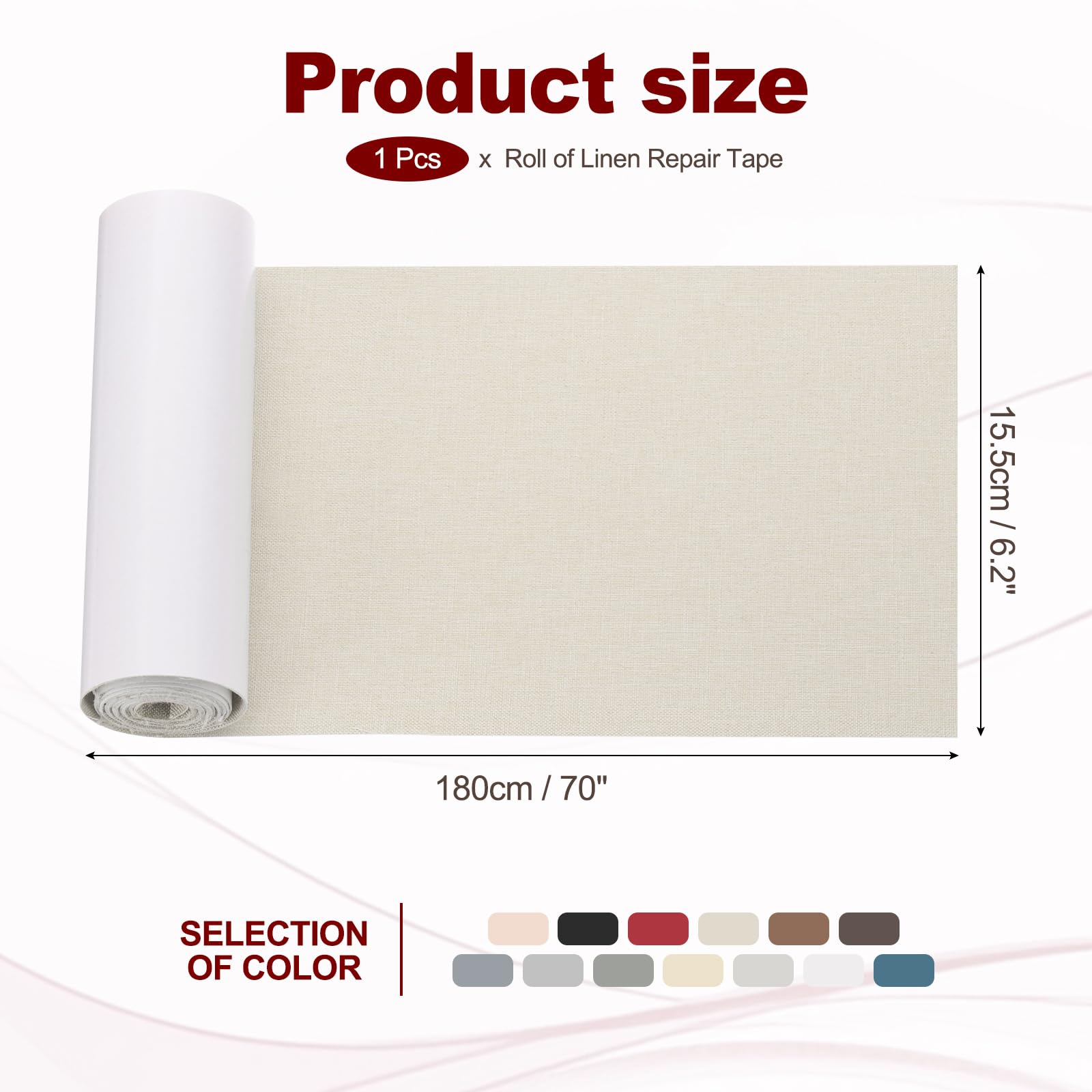 70x6.2 Inch Linen Repair Tape