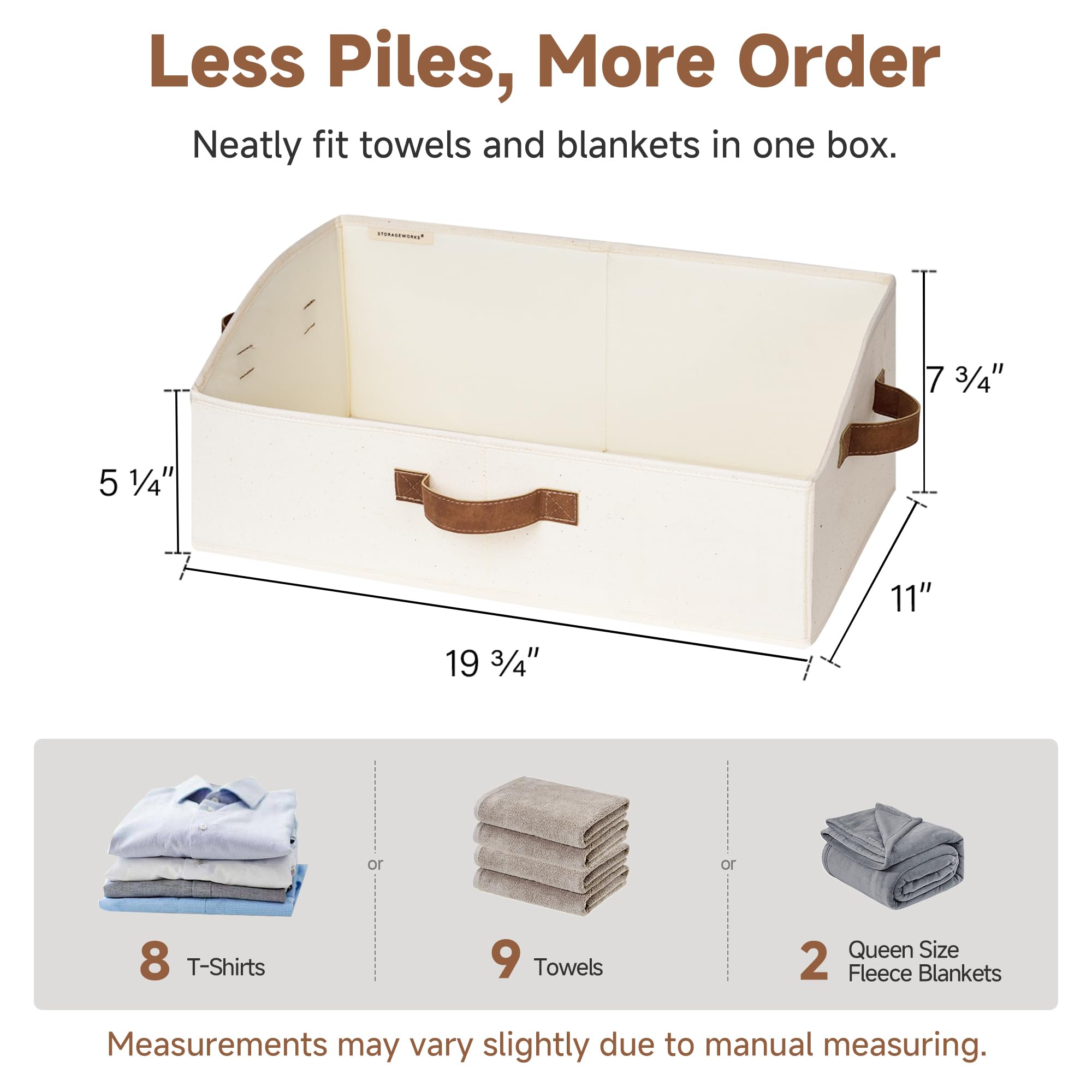 Closet Storage Bins Trapezoid (3 Count)