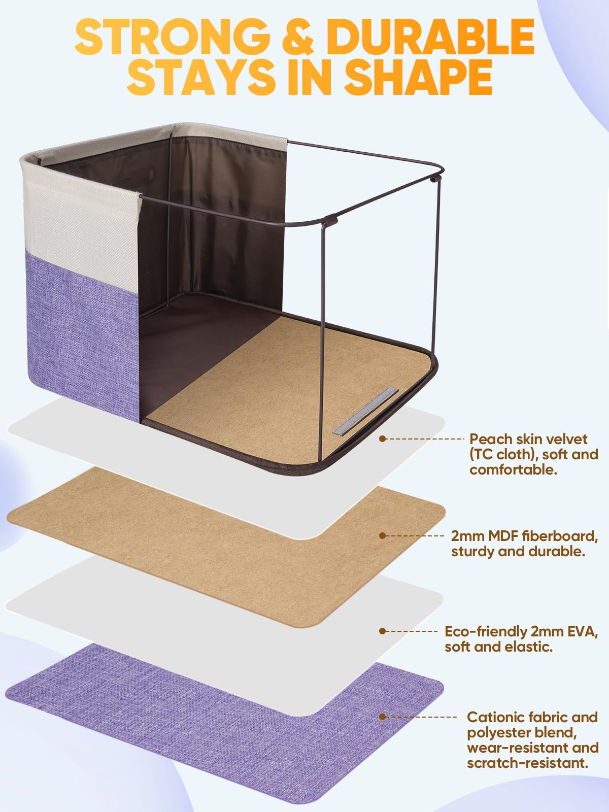 3 Pack Fabric Closet Storage Bins for Shelves (3 Count)
