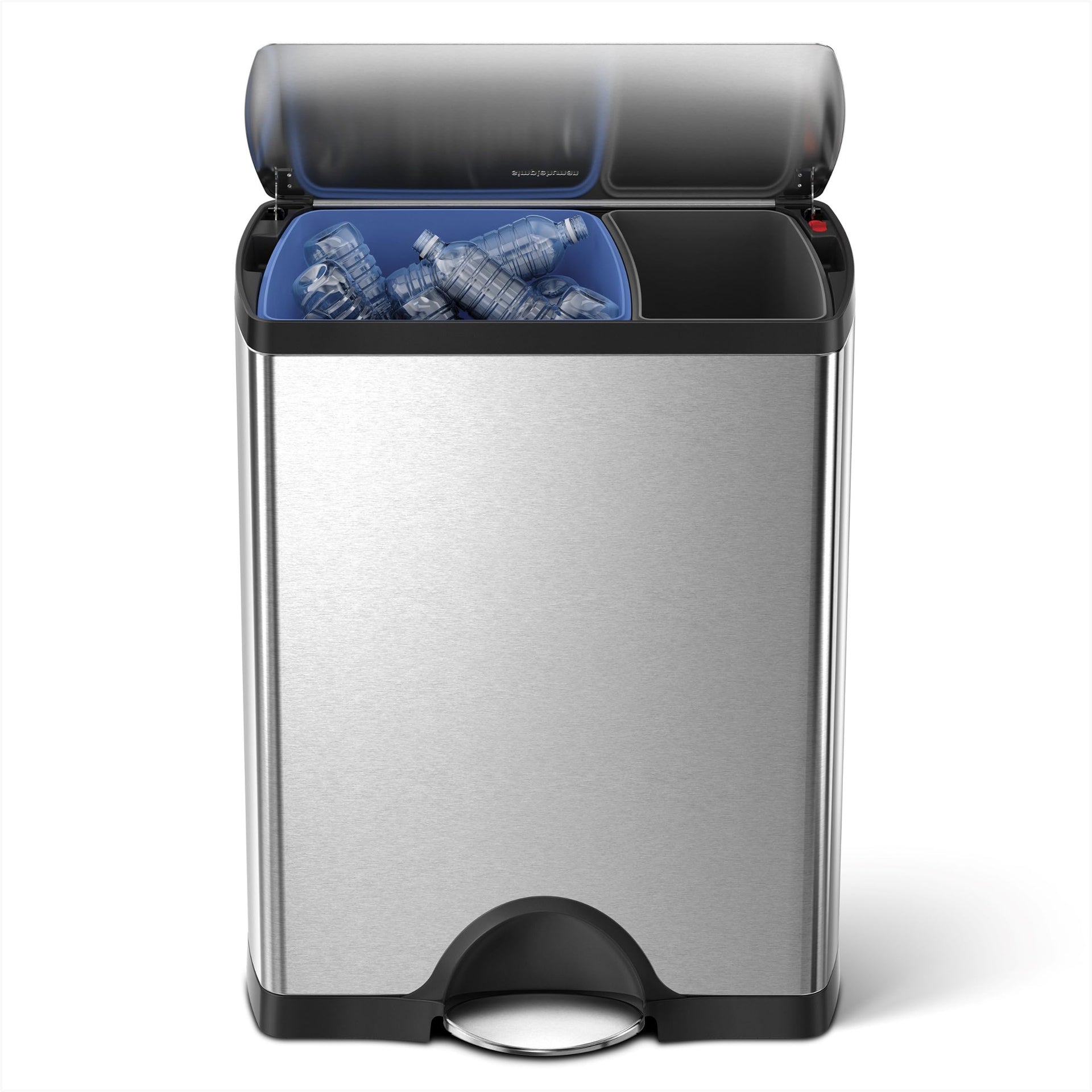 Rectangular Dual Compartment Recycling Kitchen Step Trash Can