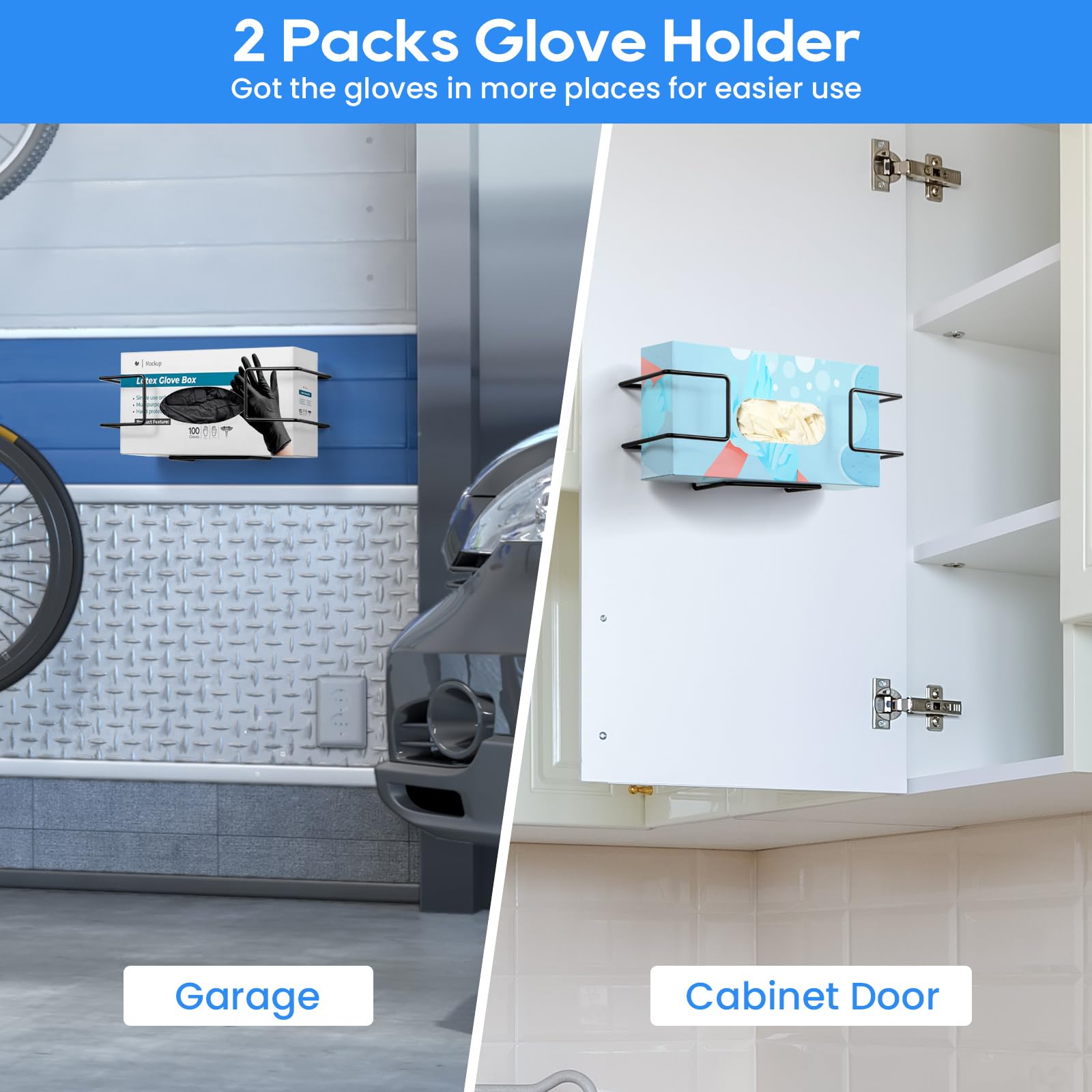Glove Box Holder Wall Mount Dispenser