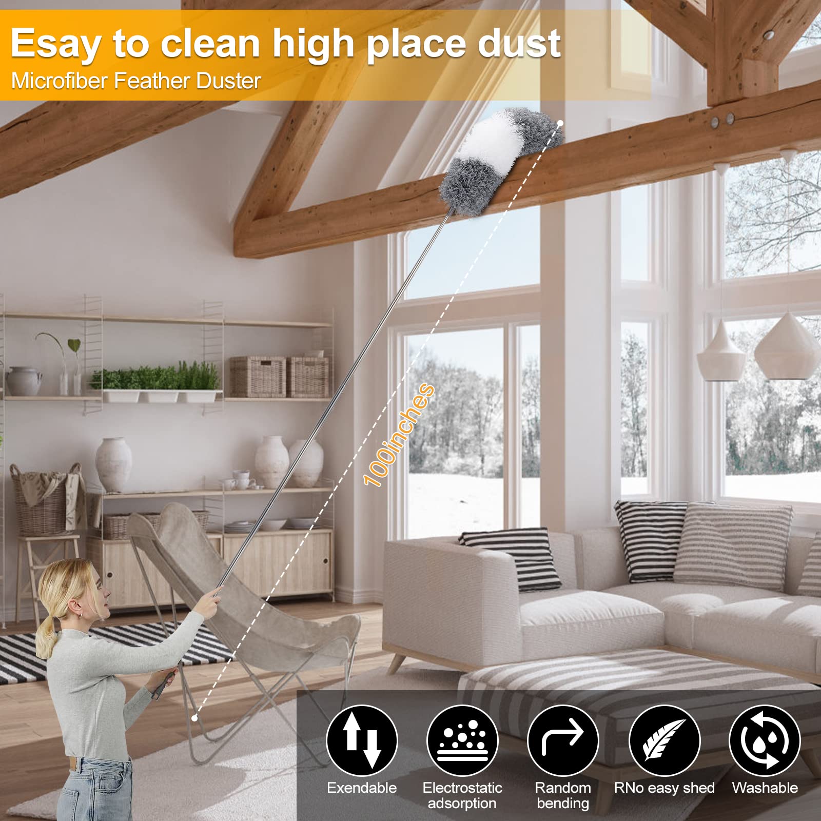 Microfiber Duster for Cleaning Fan (9 Count)