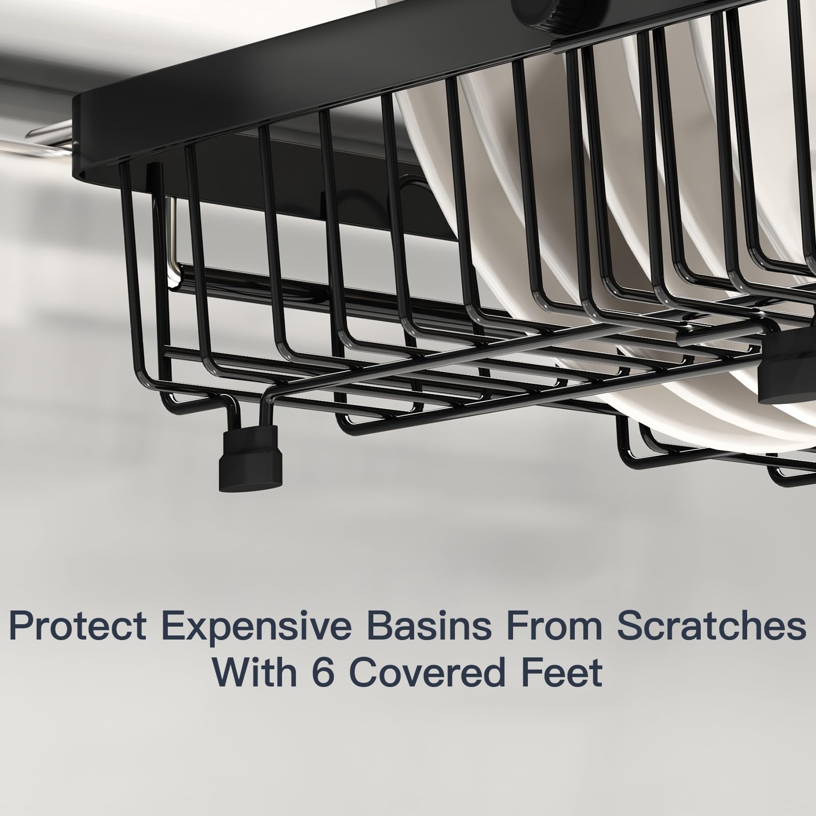 Dish Drying Rack Over The Sink with Utensil Holder