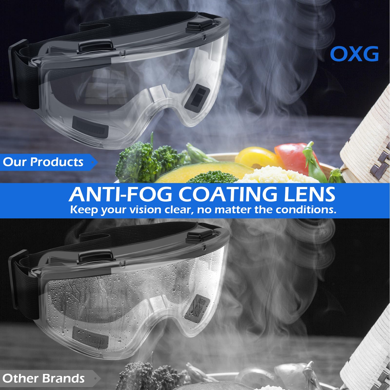 Safety Goggles ANSI Z87.1 Glasses (12 Count)