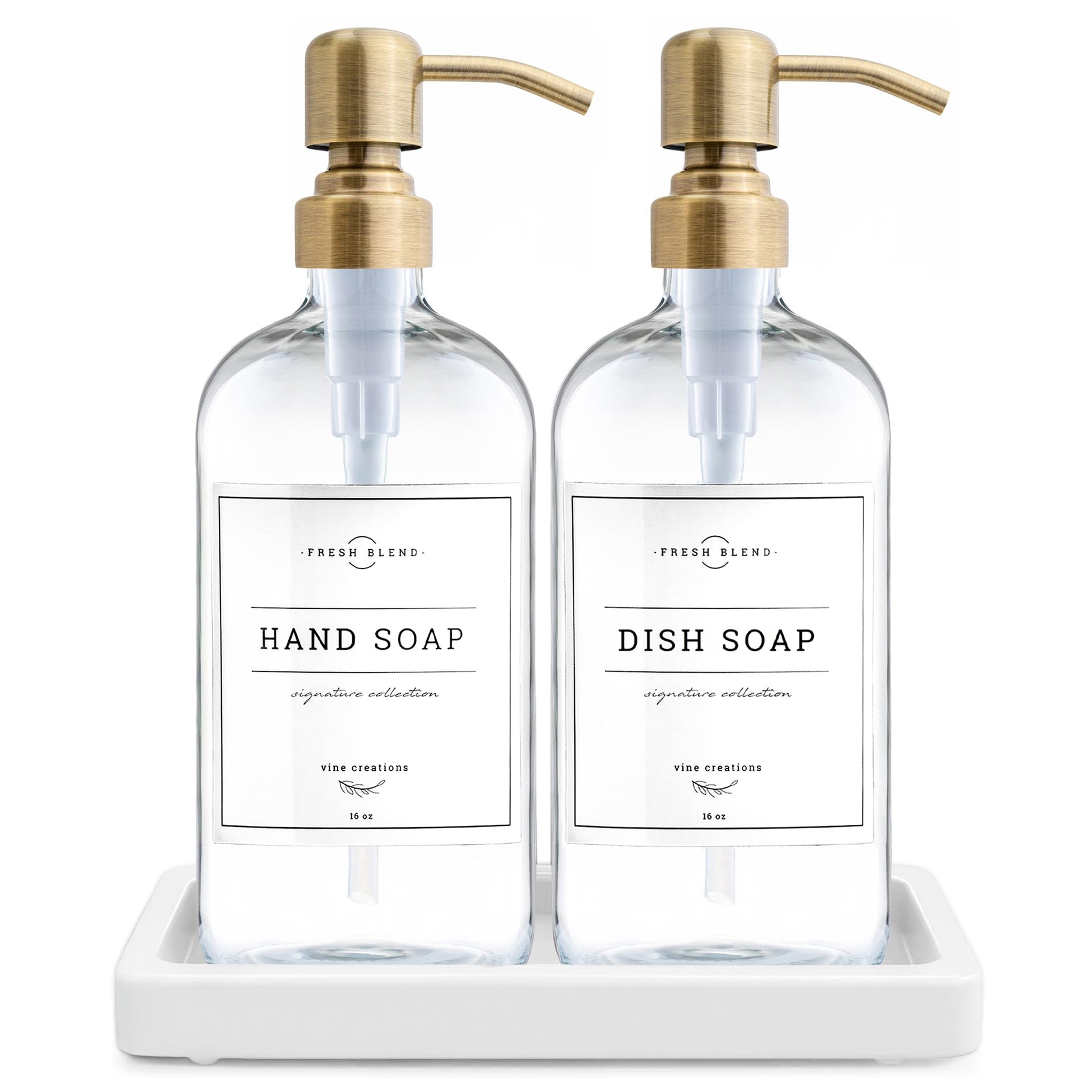Glass Soap Dispenser (2 Count)