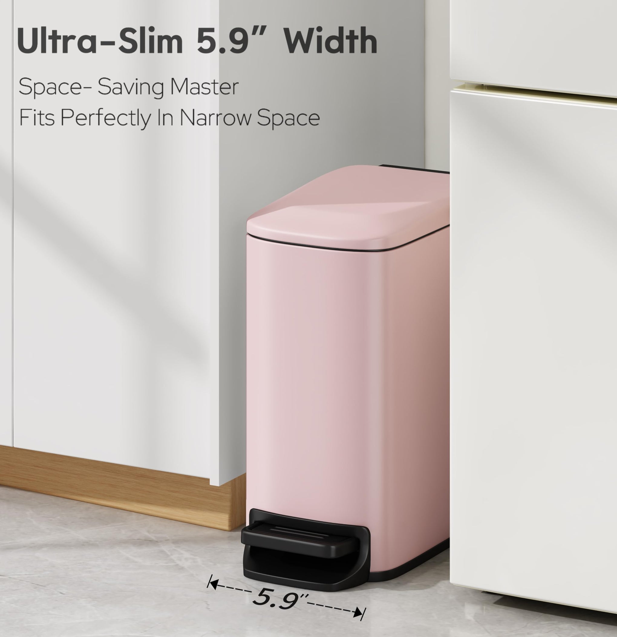 Small Bathroom Trash Can with Lid