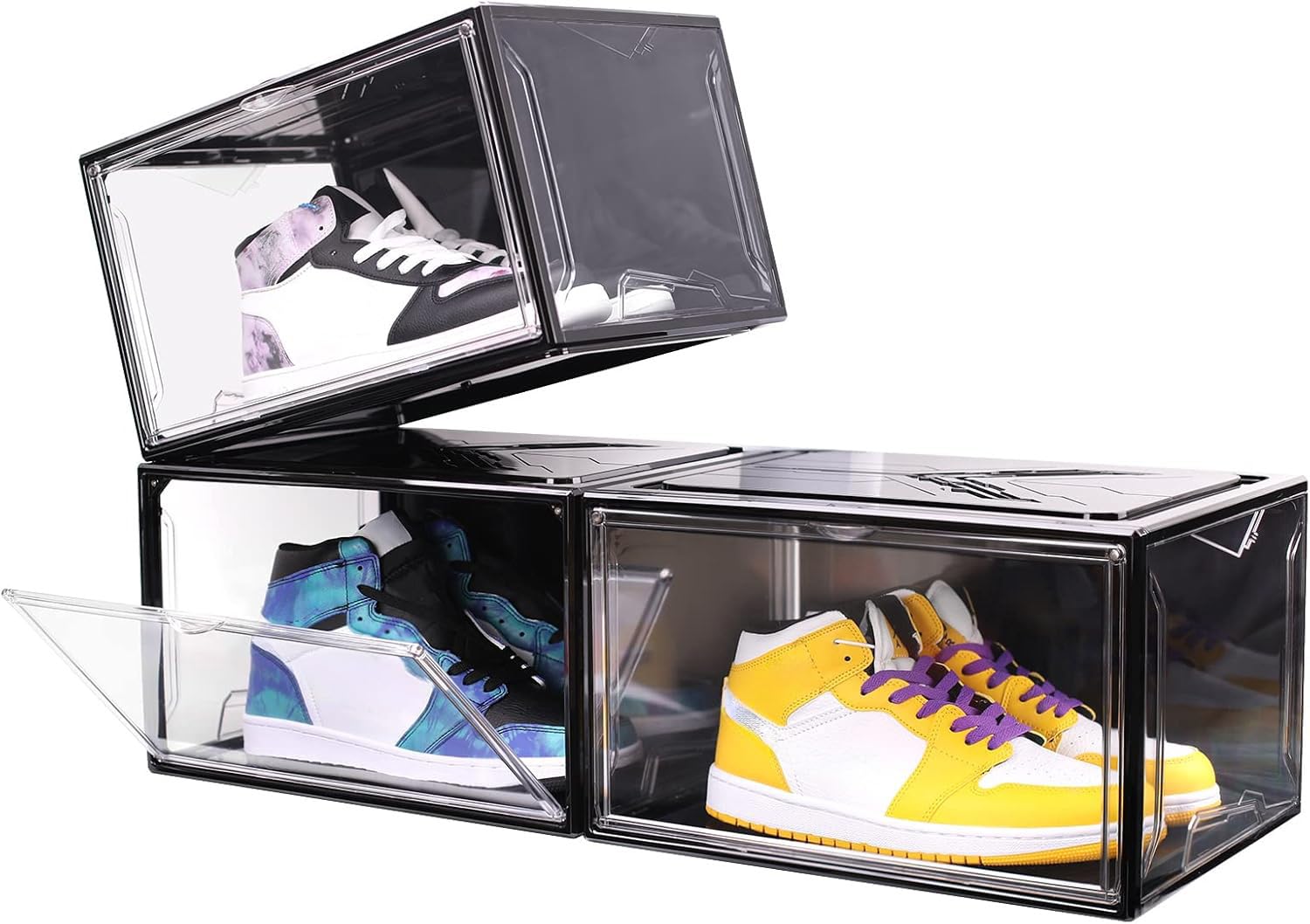 Clear Shoe Boxes Stackable (3 Count)