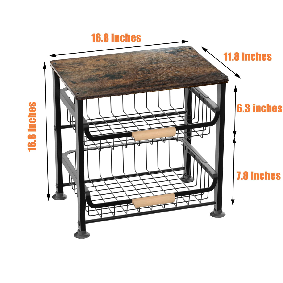 3 layer Kitchen Fruit Storage Basket Snack Rack