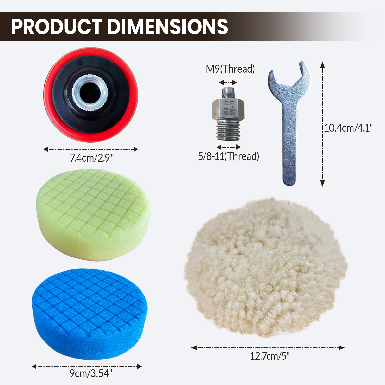 Buffing Polishing Kit for Milwaukee M12 Polisher (2 Count)