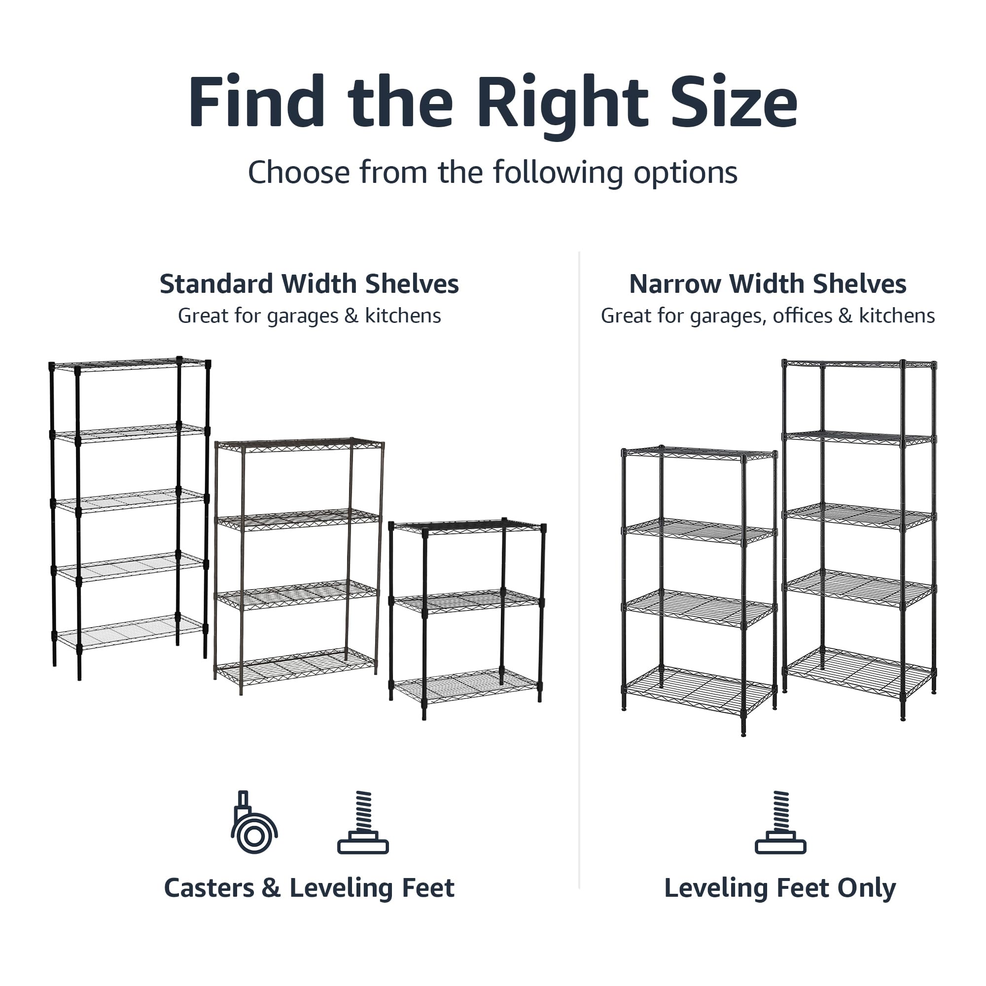 4 Shelf Adjustable Heavy Duty Steel Wire Rack Storage Shelving