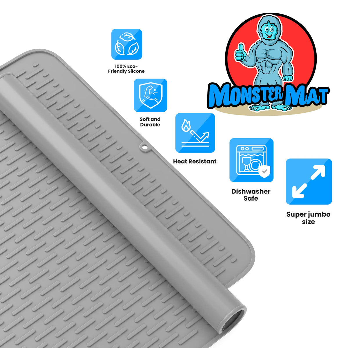 Monster Mat Extra Large Silicone Dish Drying Mat