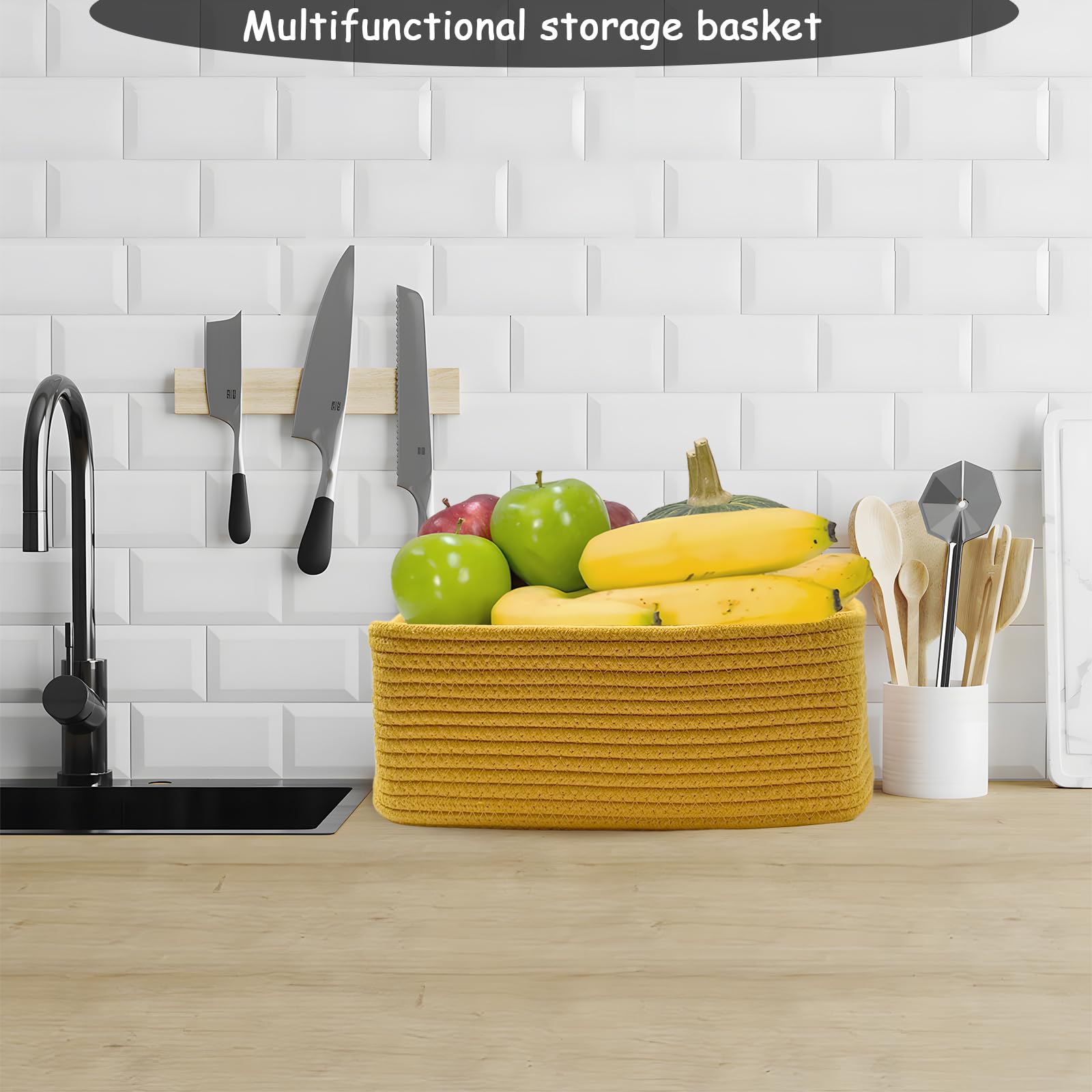 COMFY HOMI 11.5"x7.5"x4.7" Storage Baskets for Organizing (3 Count)