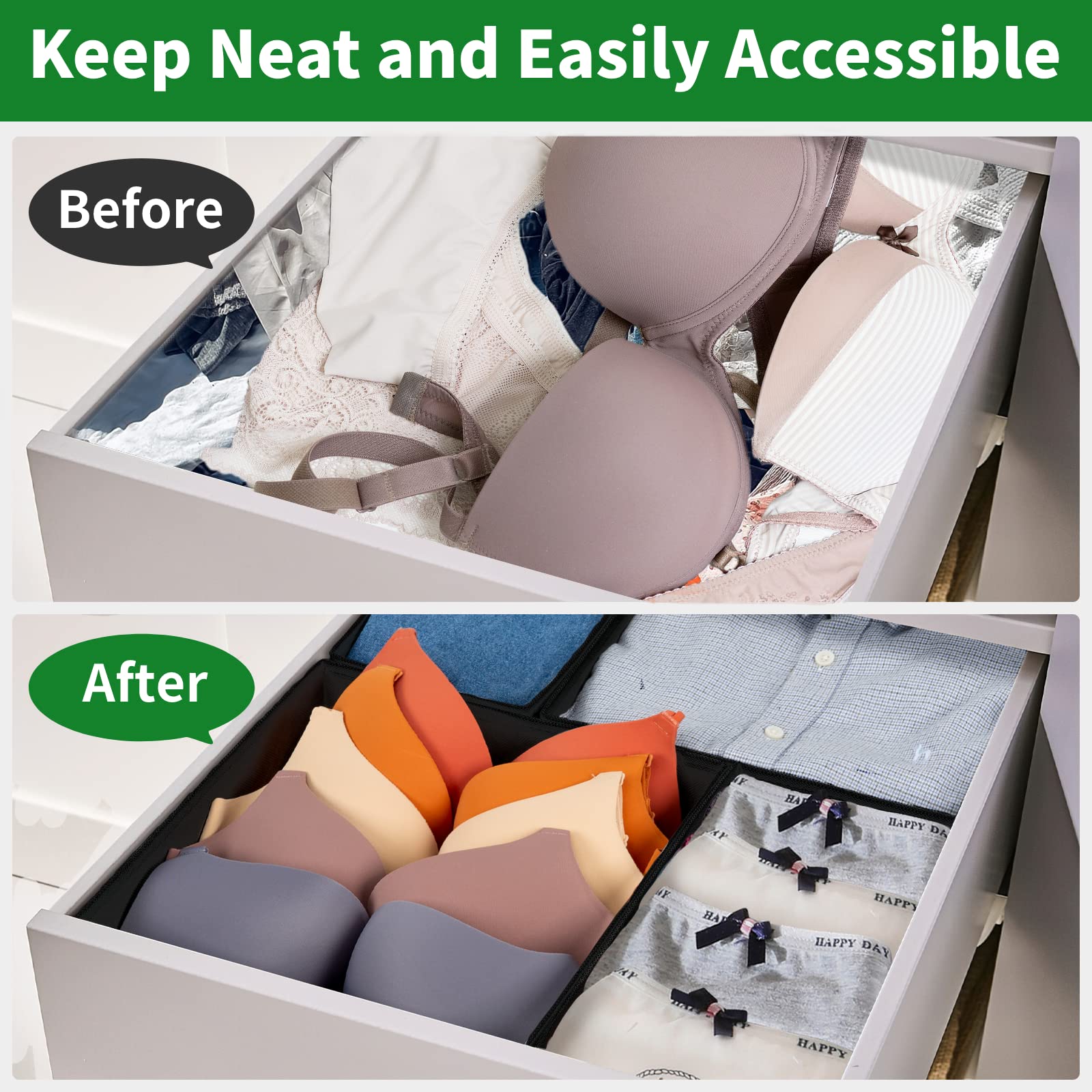 Drawer Organizer Clothes (8 Count)