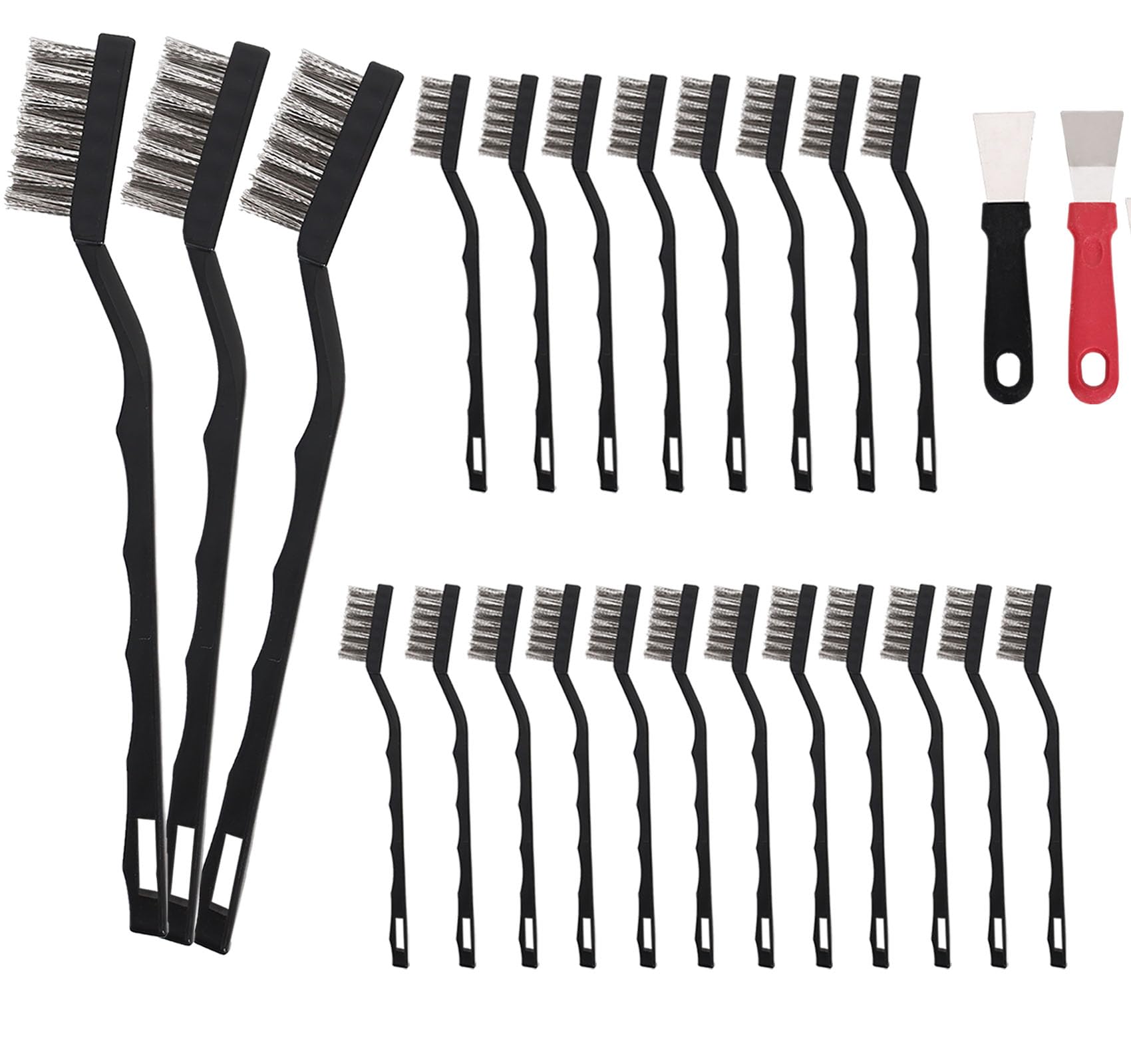 20 Pcs Mini Wire Brush Stainless Steel Brush Set (20 Count)