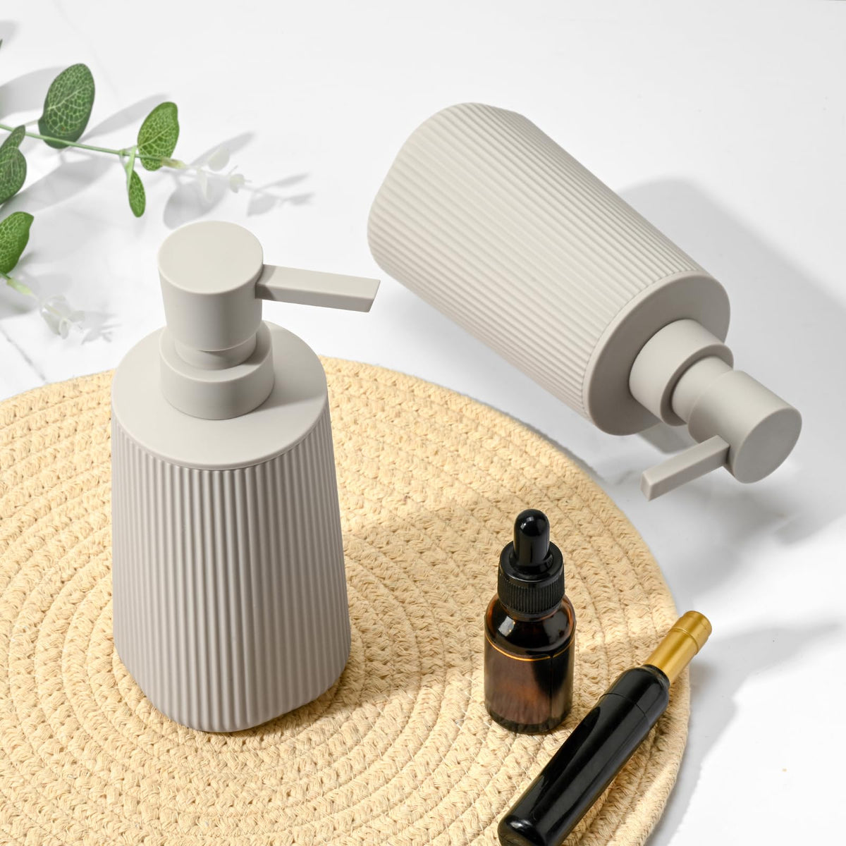 Beige 2 Pack Hand Soap Dispensers Set (2 Count)