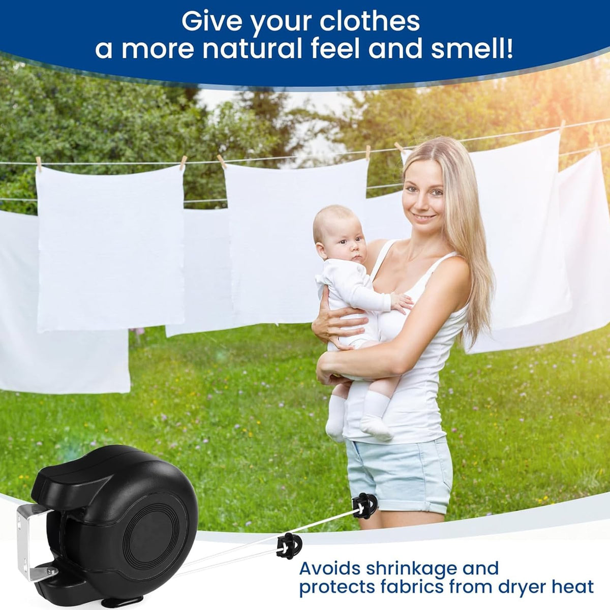 Retractable Double Clothesline (98 Foot)