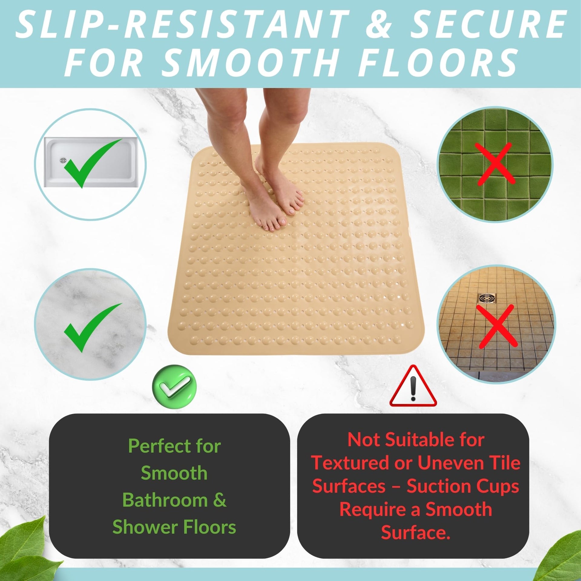 Extra Large Square Non Slip Shower Mat