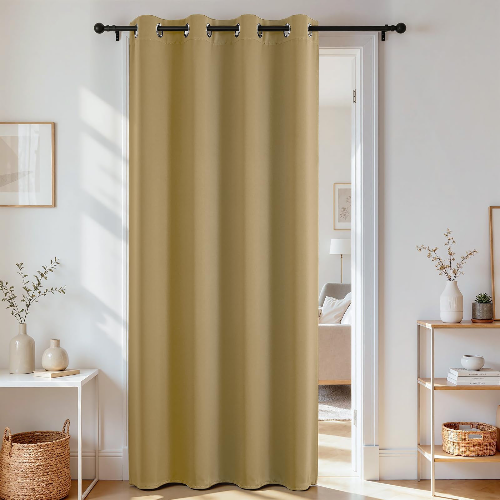 Door Curtain Blackout Curtains for Doorway Privacy Closet Drapes