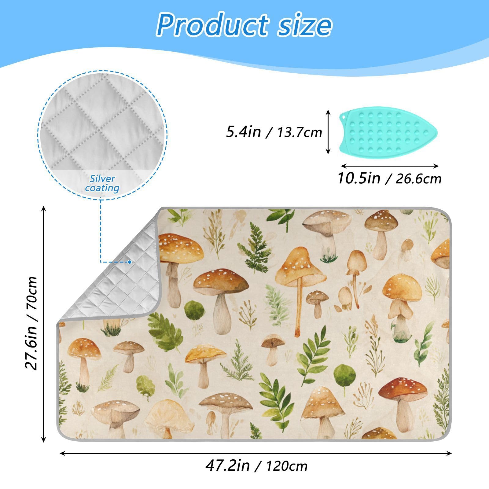 Ironing Mat Portable Ironing Pad Ironing Blanket for Table Top Heat Resistance Double