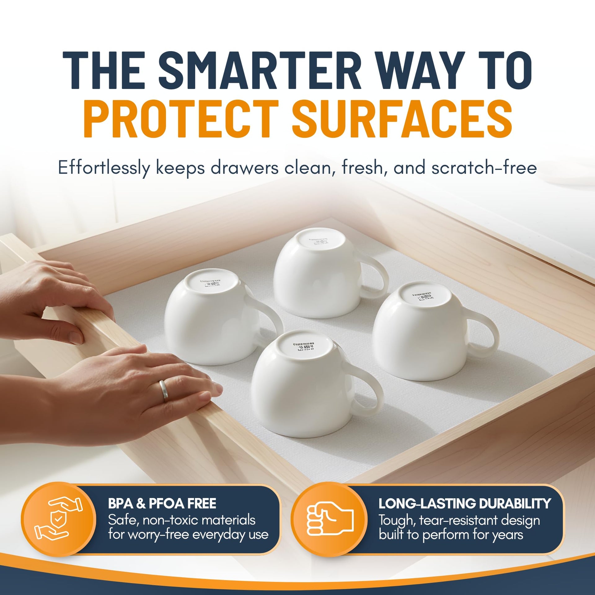 Shelf Liner Cabinet Liner for Shelves Non