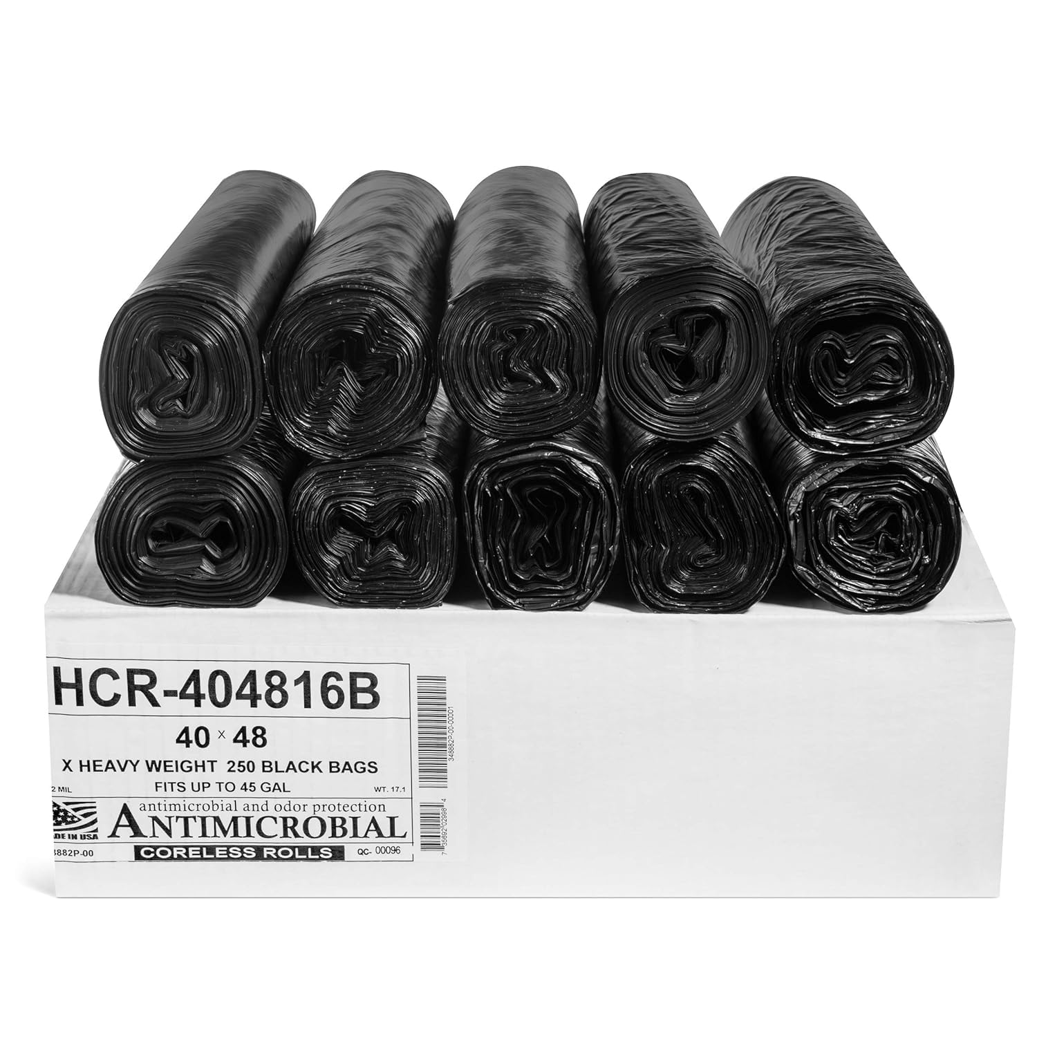 45 Gal Black Trash Bags (250 Count)