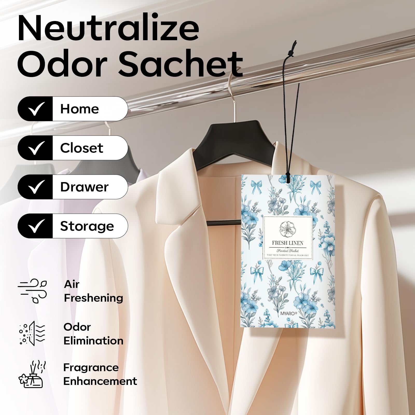 20 Pack Linen Scented Sachets (20 Count)