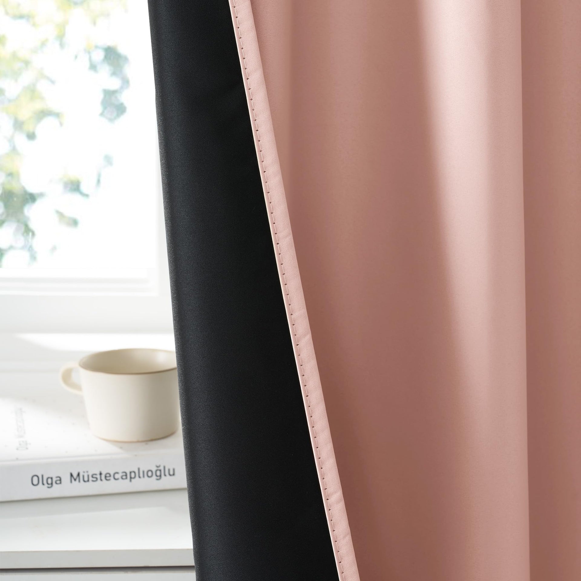 100% Blackout Short Curtains for Small Window (2 Count)