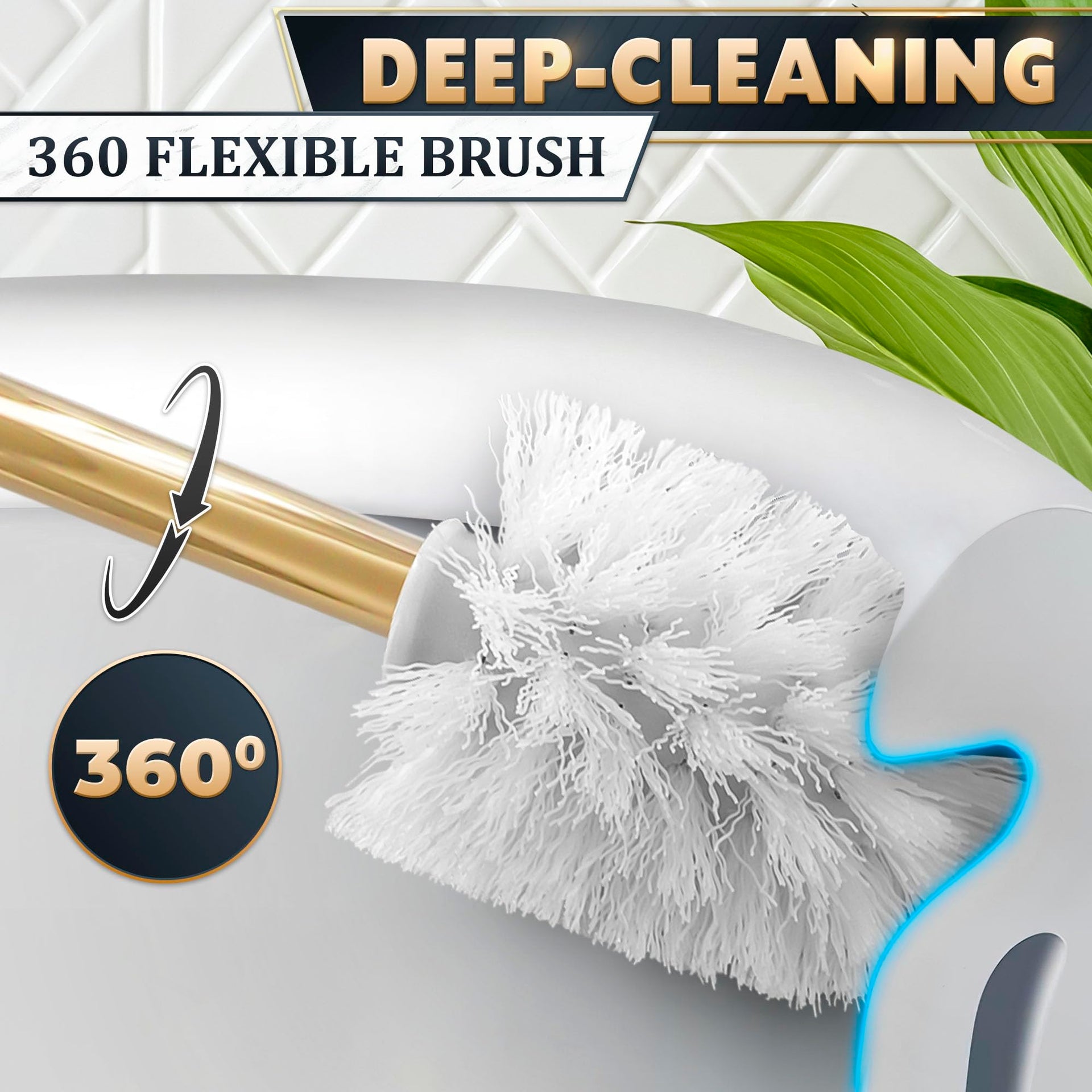 Wall Mounted Toilet Brush and Holder Set