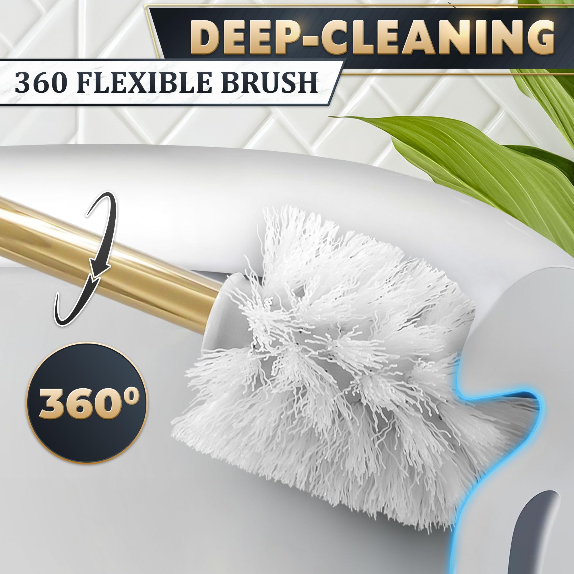 Wall Mounted Toilet Brush and Holder Set