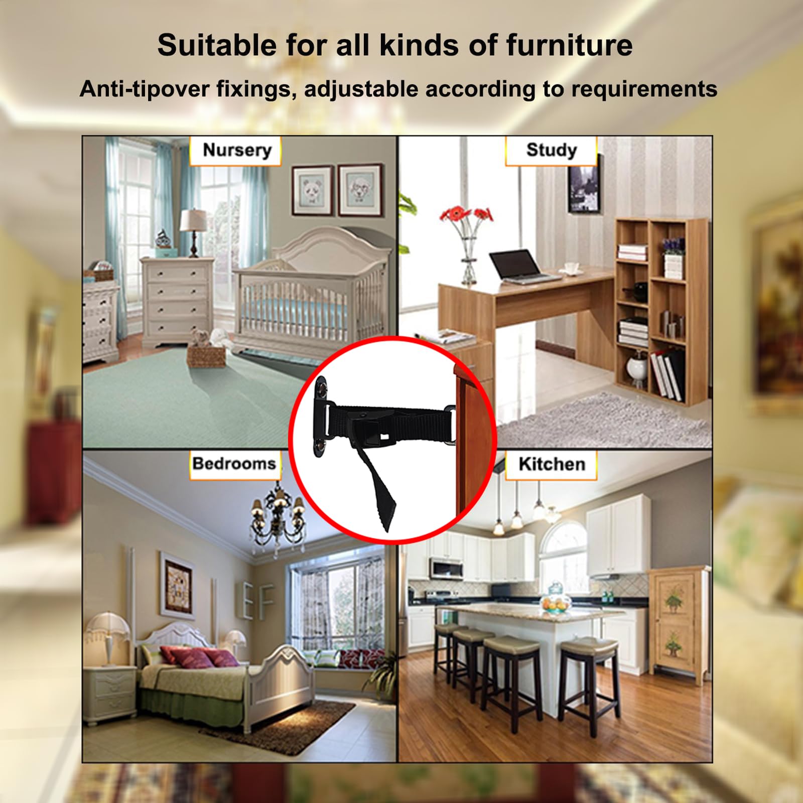 Anti Tip Furniture Anchors (2 Count)