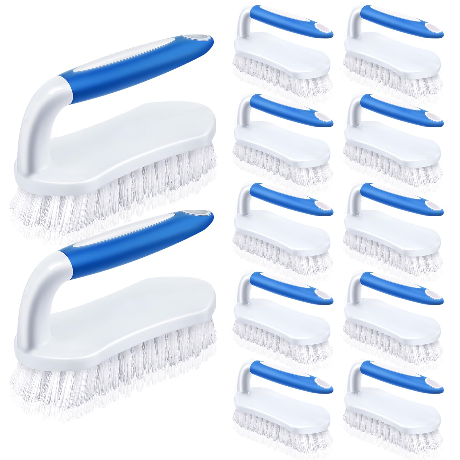 12 Pcs Scrub Brush for Cleaning with Handle Comfortable to Grip Heavy