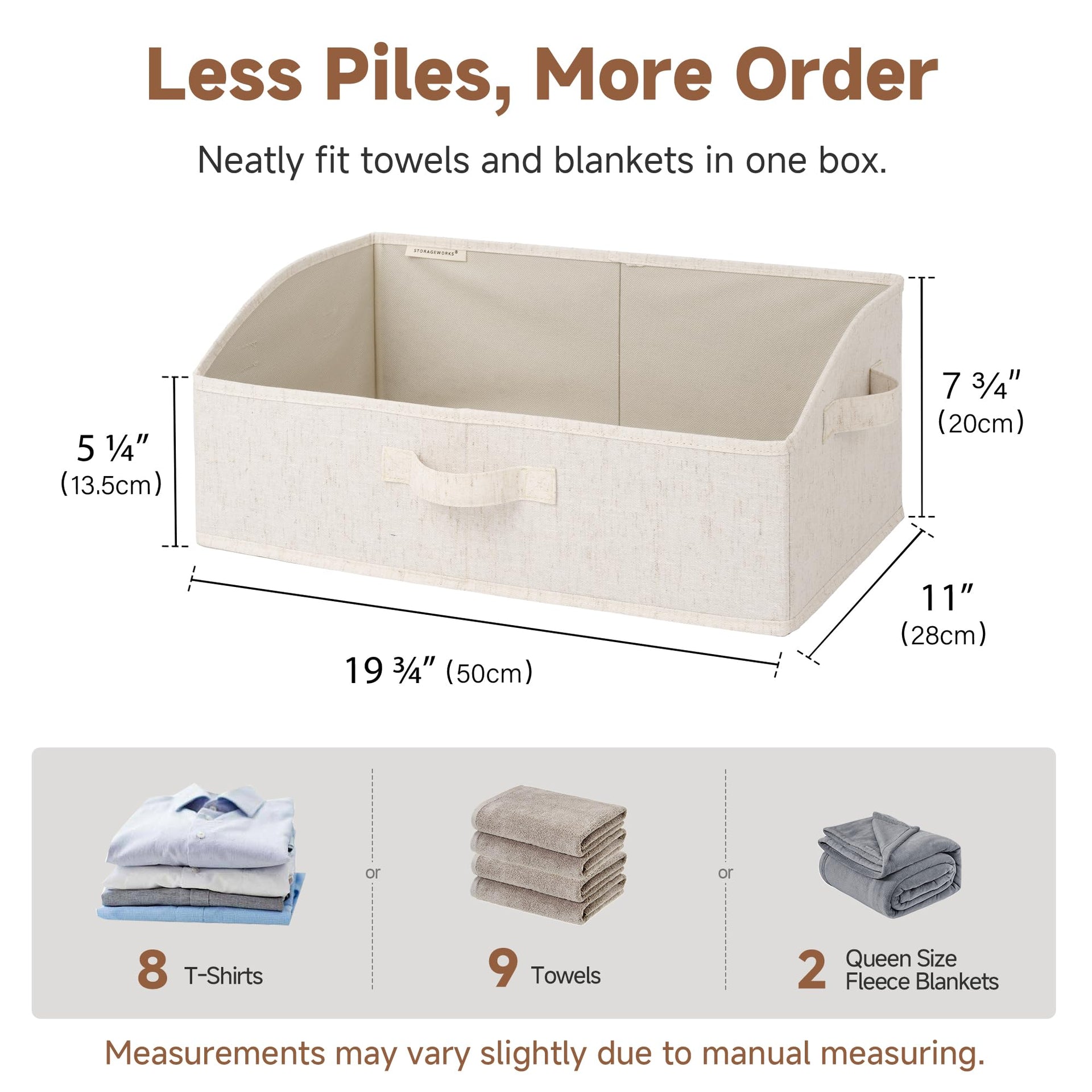 Closet Storage Bins (3 Count)