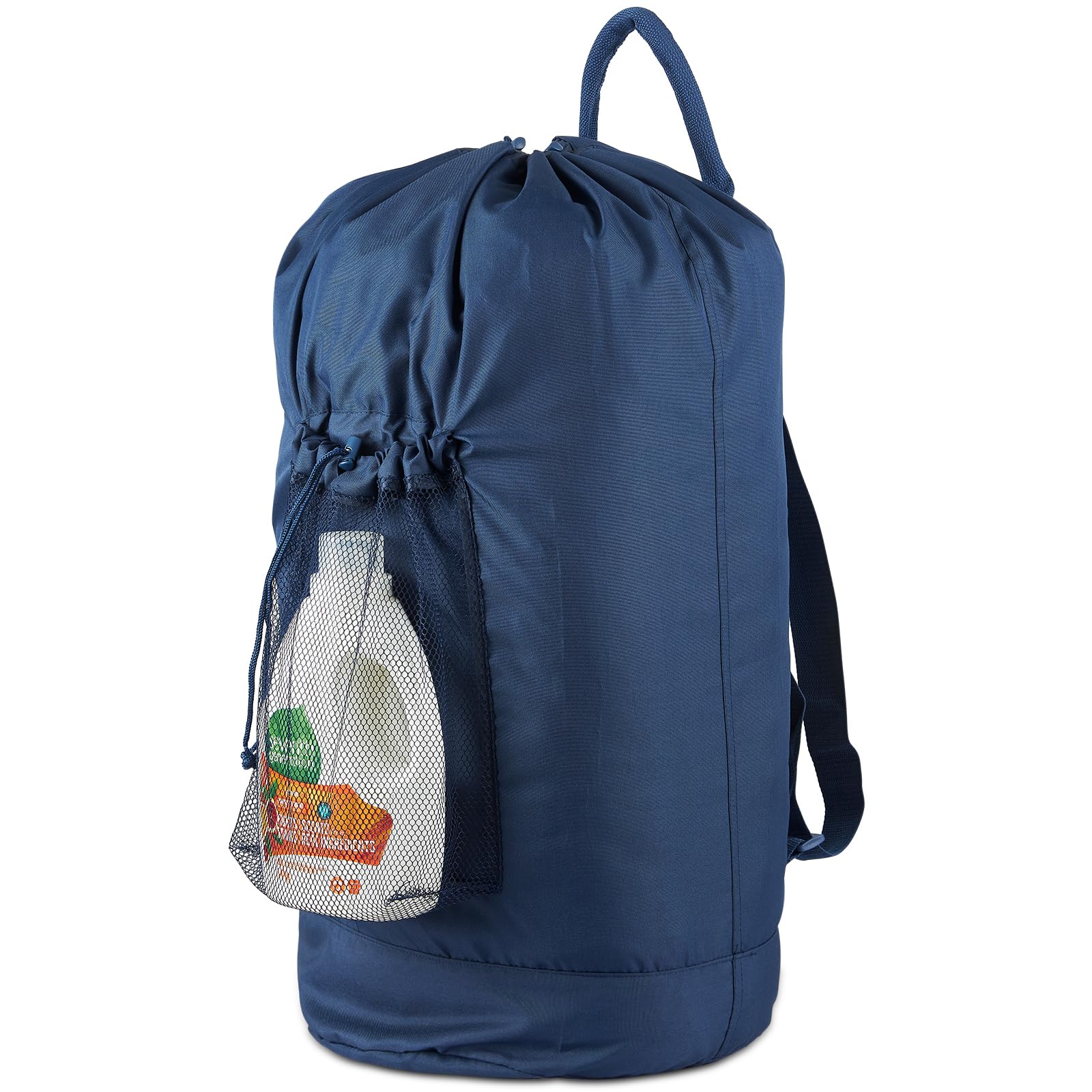 Laundry Bag Backpack with Detergent Holder and Adjustable Shoulder Straps