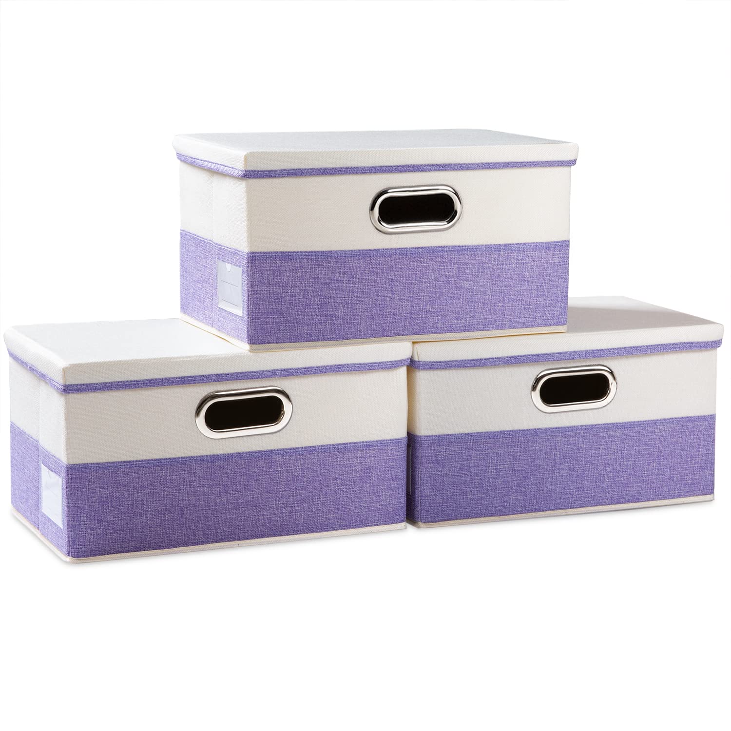 Collapsible Storage Bin with Lid [3 (3 Count)