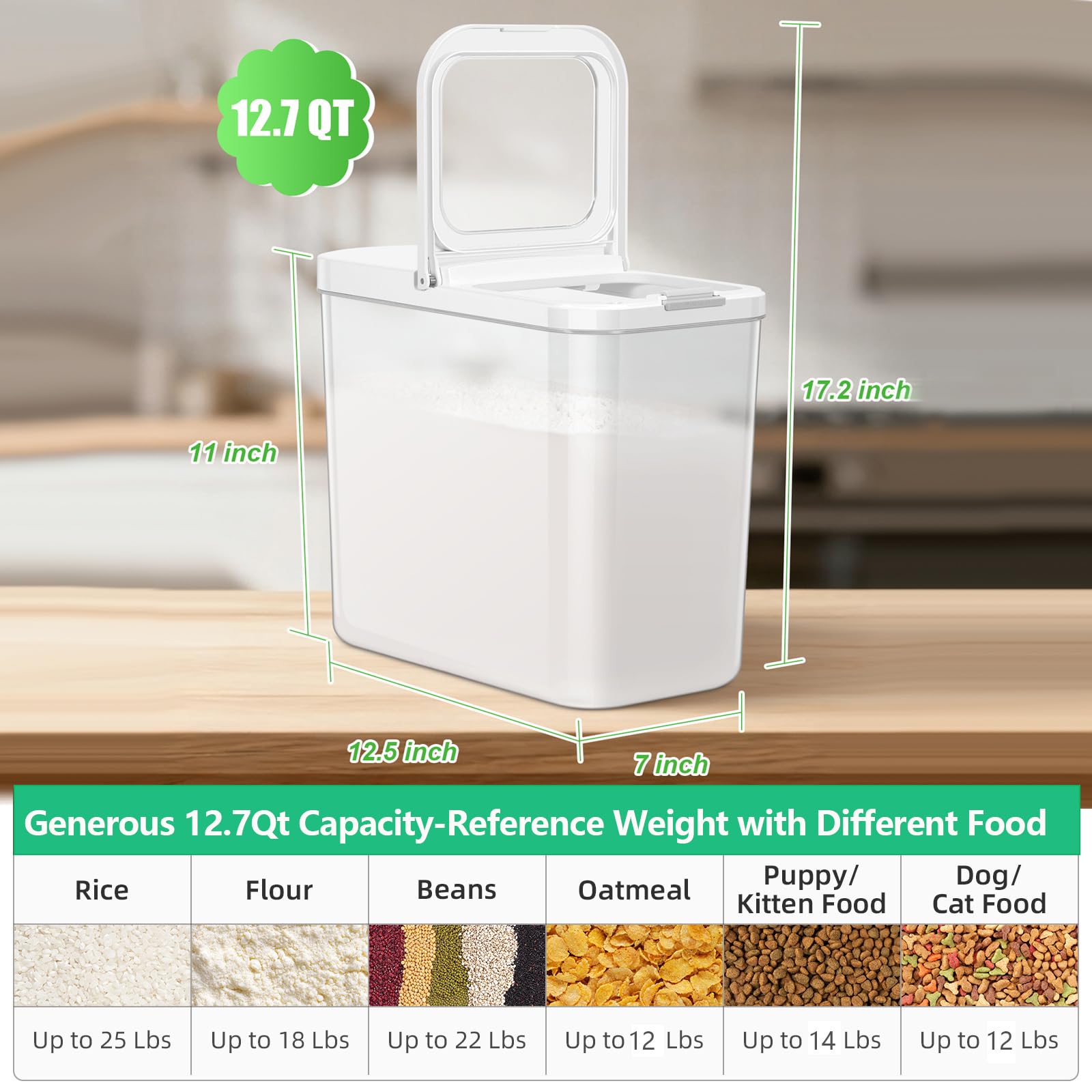 Rice Flour Storage Container