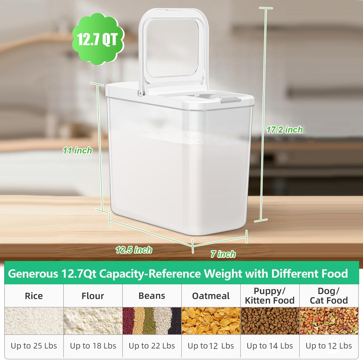 Rice Flour Storage Container