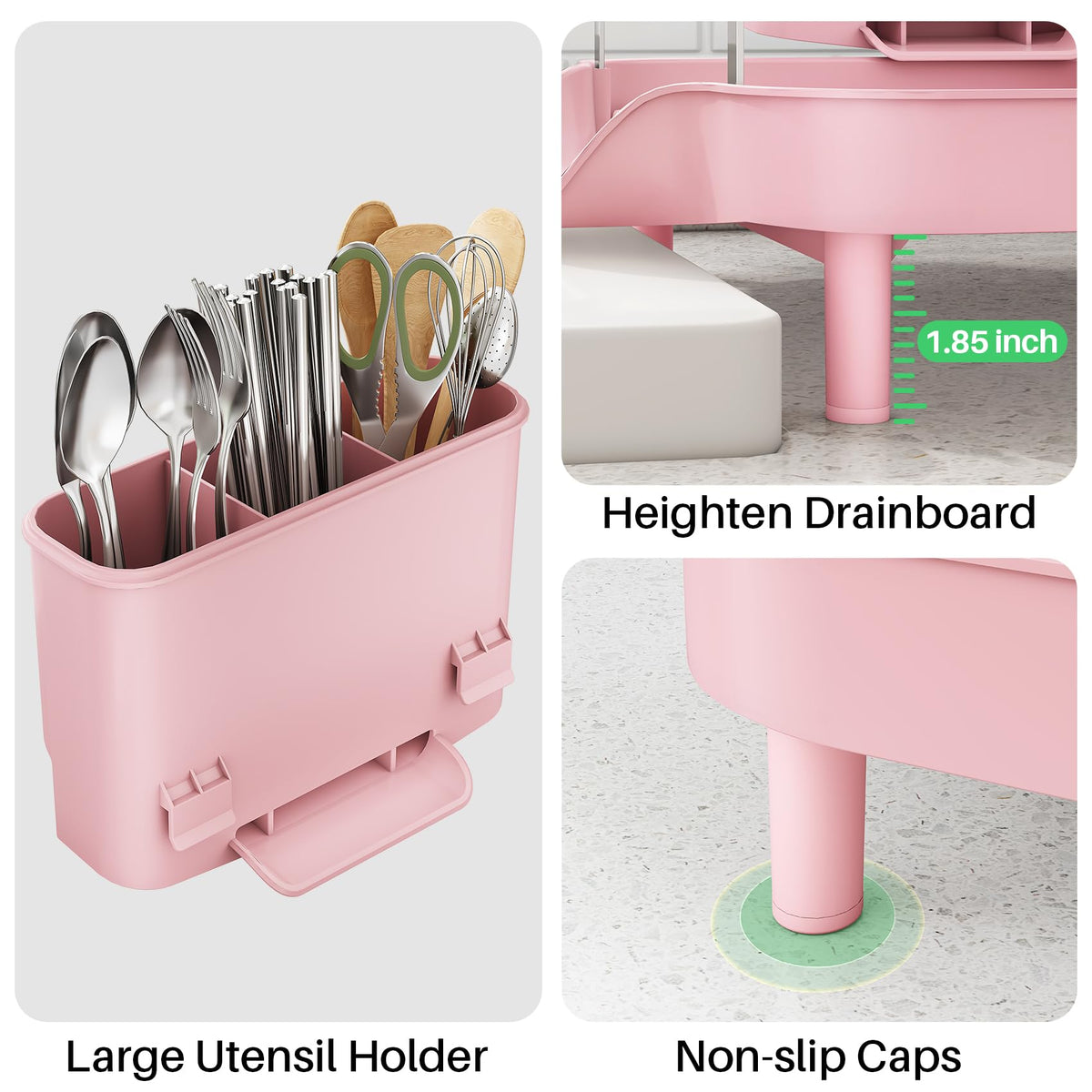 Expandable Dish Drying Rack for Small Kitchen Counter